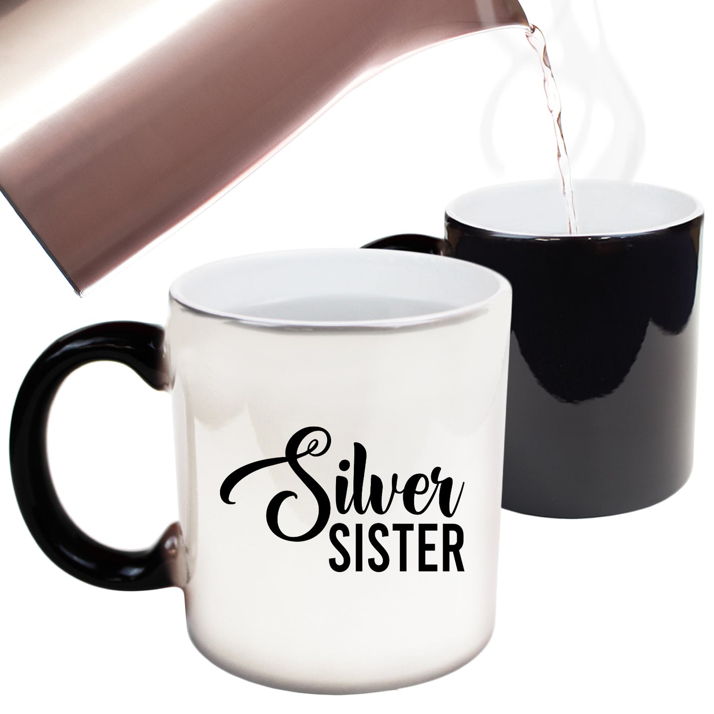 Silver Sister Hair Movement - Funny Colour Changing Mug