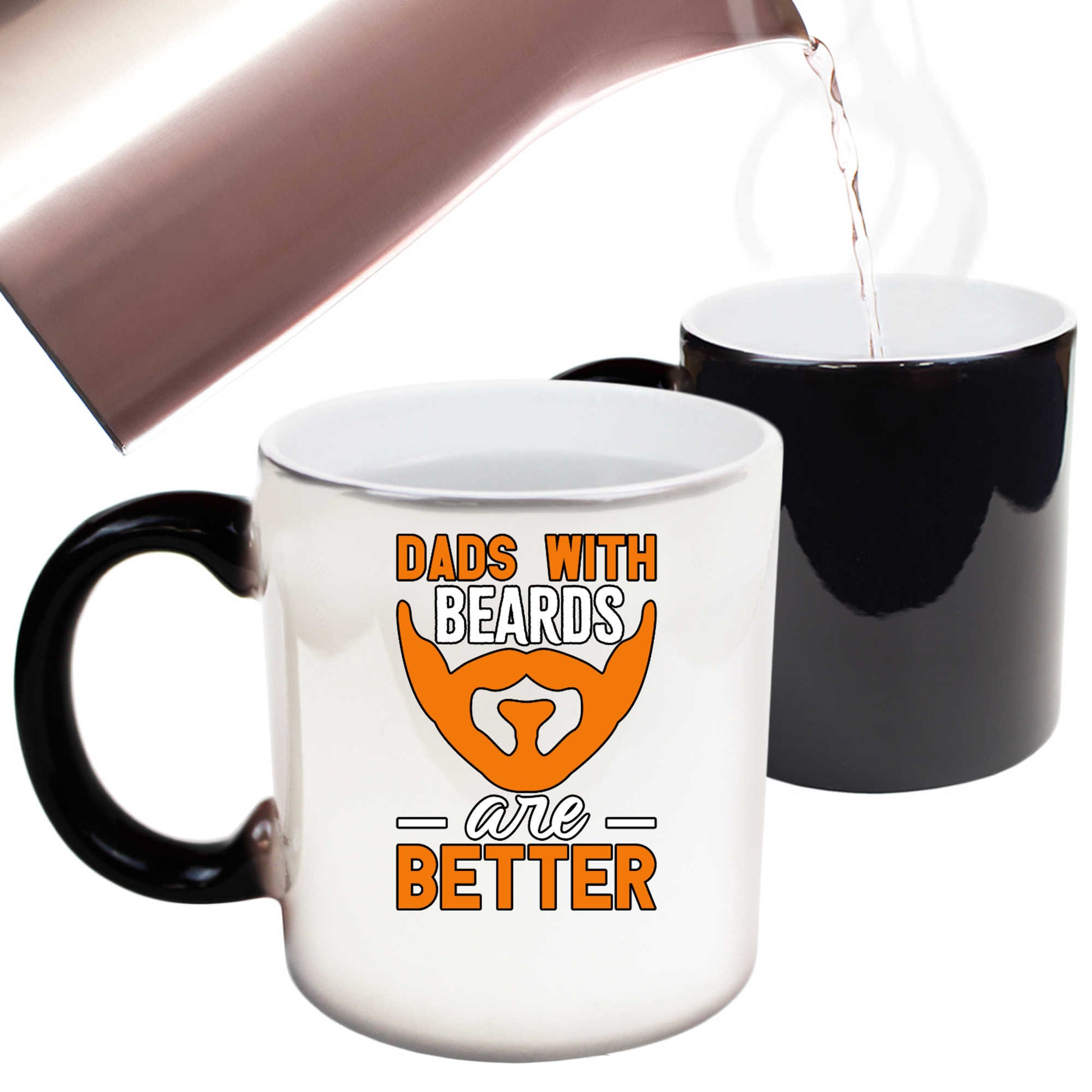 Dads With Beards Are Better Dad Father - Funny Colour Changing Mug