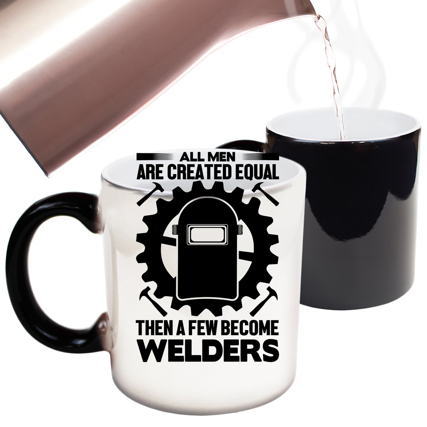 Welders All Men Are Created Welding - Funny Colour Changing Mug