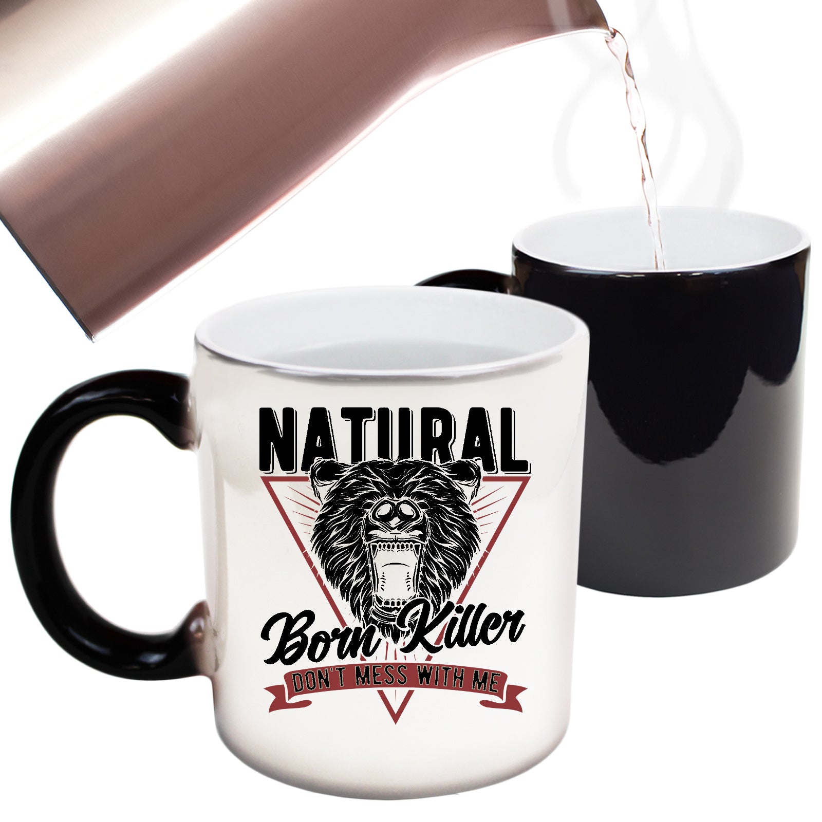 Natural Born Killer Bear Dont Mess Animal - Funny Colour Changing Mug