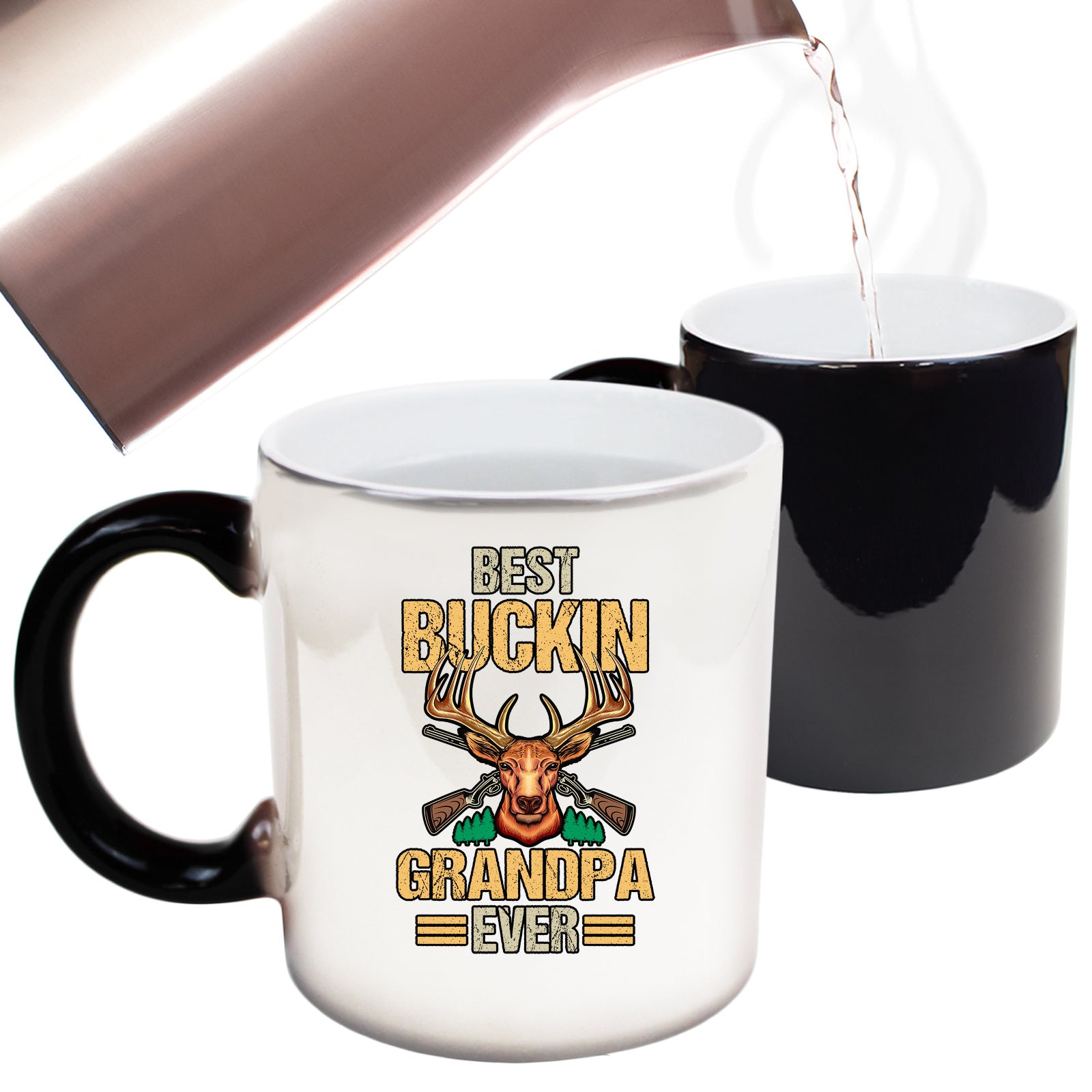 Best Bucking Grandpa Ever - Funny Colour Changing Mug