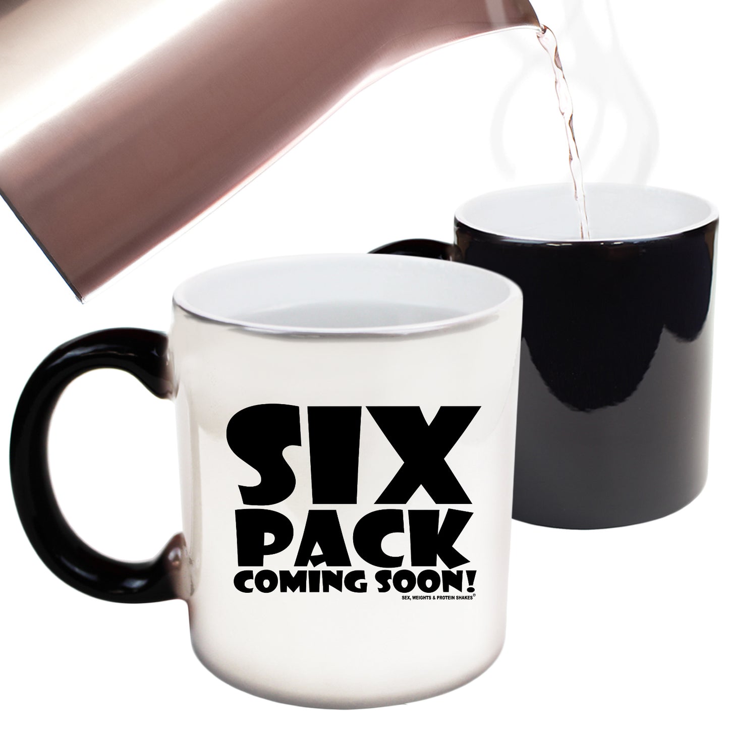 Swps Six Pack Coming Soon Black - Funny Colour Changing Mug