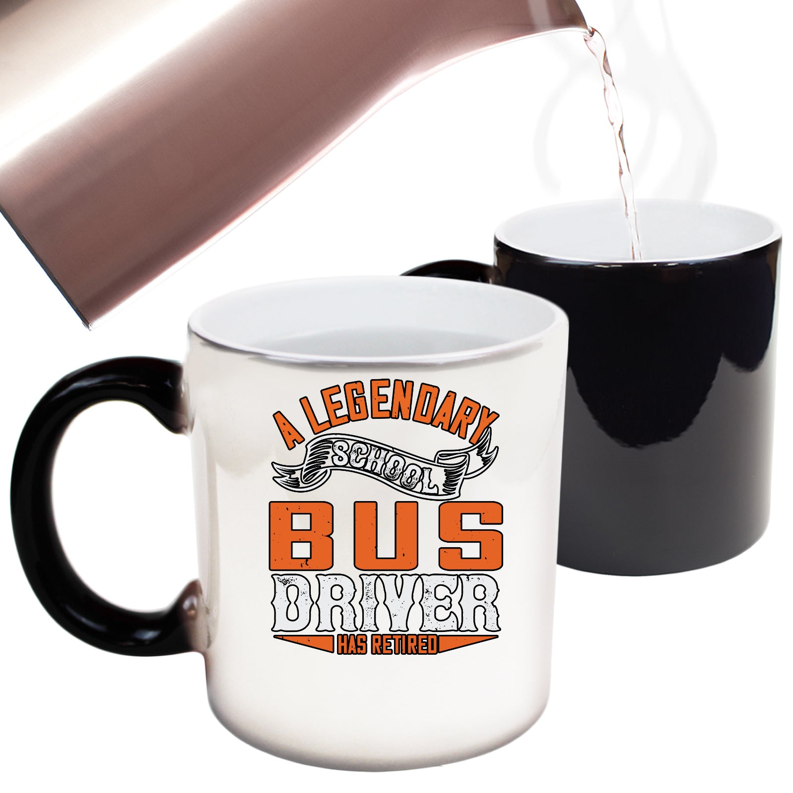 A Legenary School Bus Driver Has Retired - Funny Colour Changing Mug