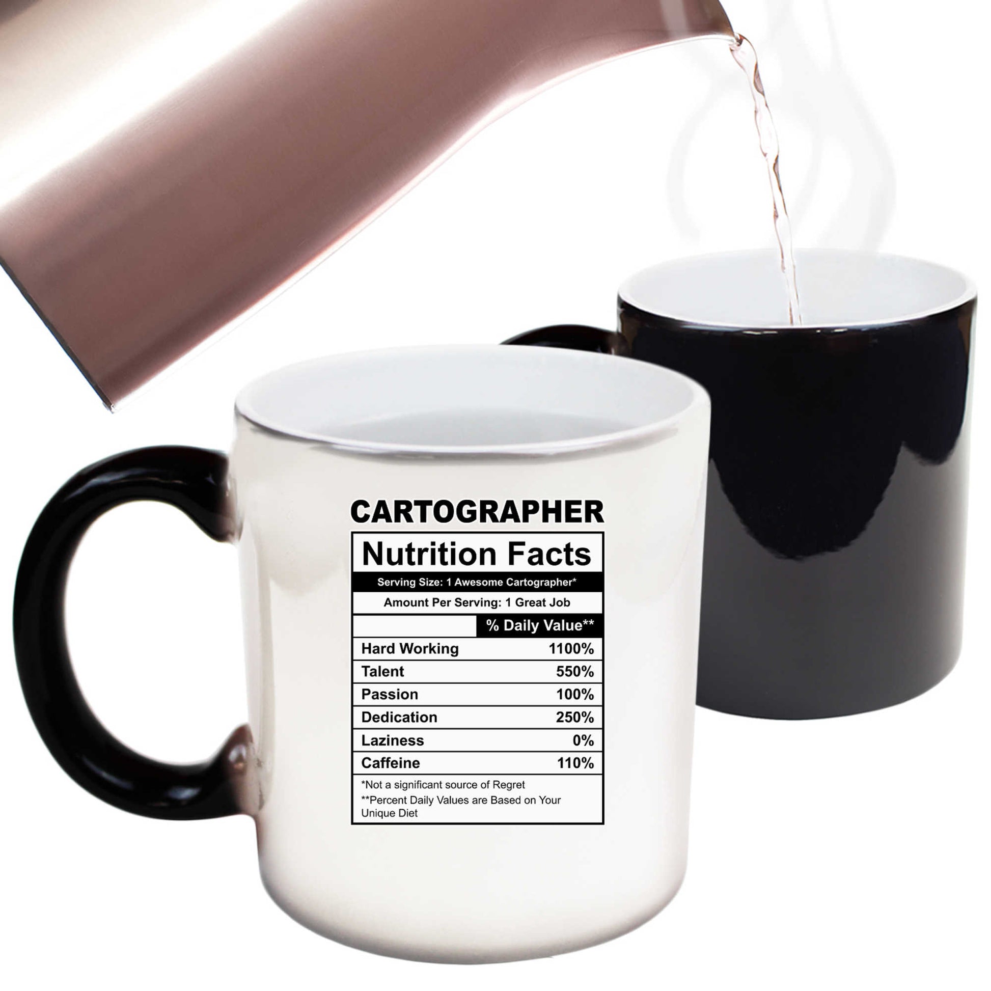 Cartographer Nutrition Facts - Funny Colour Changing Mug