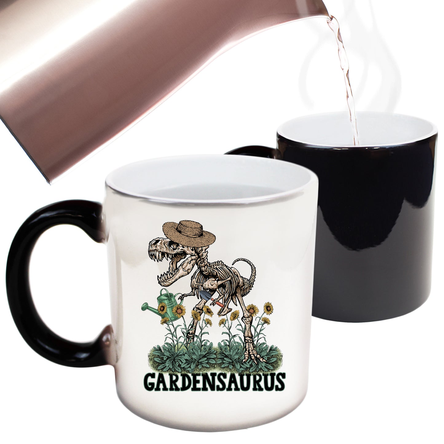 Gardensaurus Dinosaur Garden Gardening - Funny Colour Changing Mug