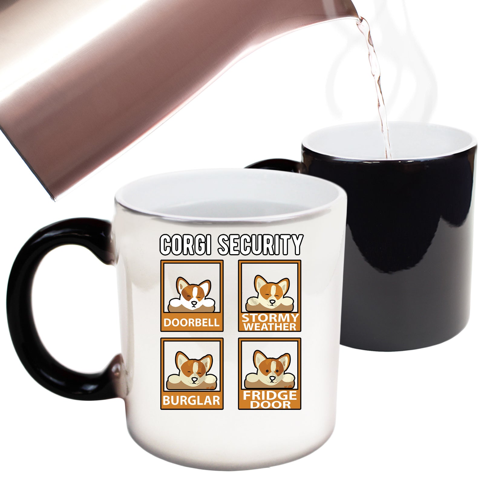 Corgi Security Dog Dogs - Funny Colour Changing Mug