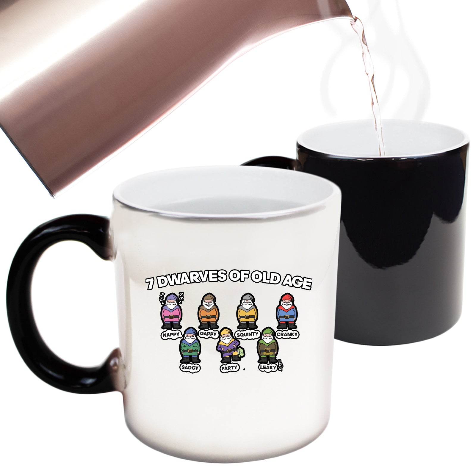 7 Dwarves Of Old Age - Funny Colour Changing Mug