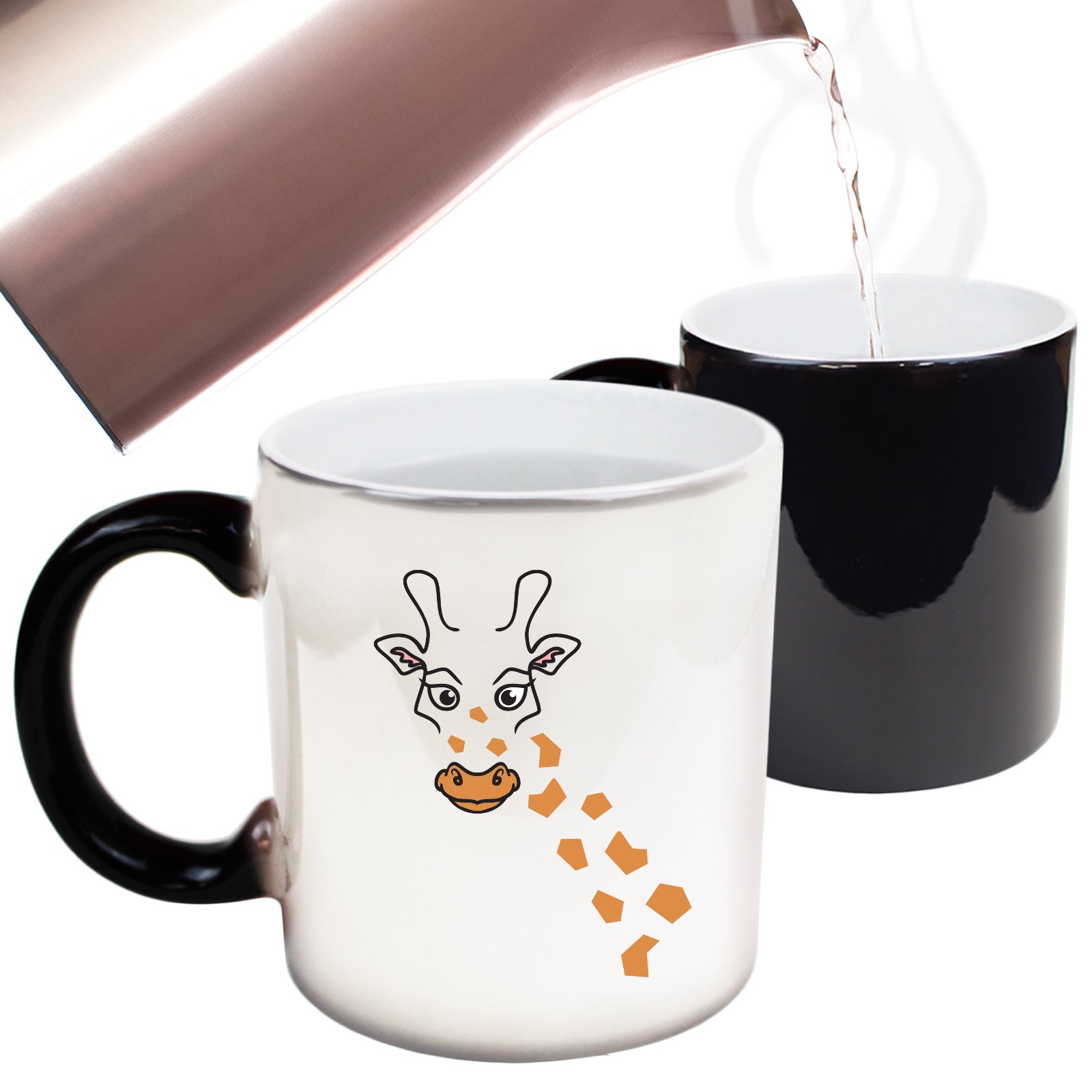 Giraffe Animal Face Ani Mates - Funny Colour Changing Mug