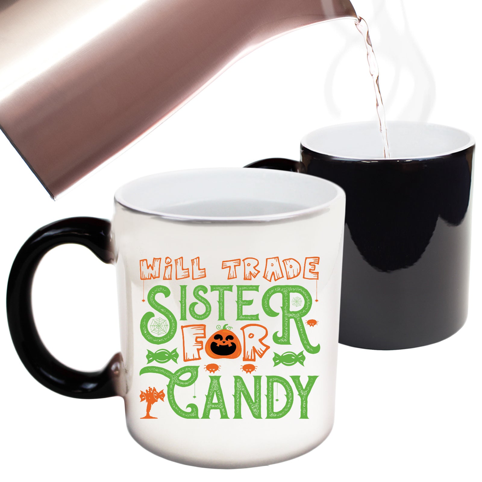 Will Trade Sister For Candy Halloween Trick Or Treat - Funny Colour Changing Mug