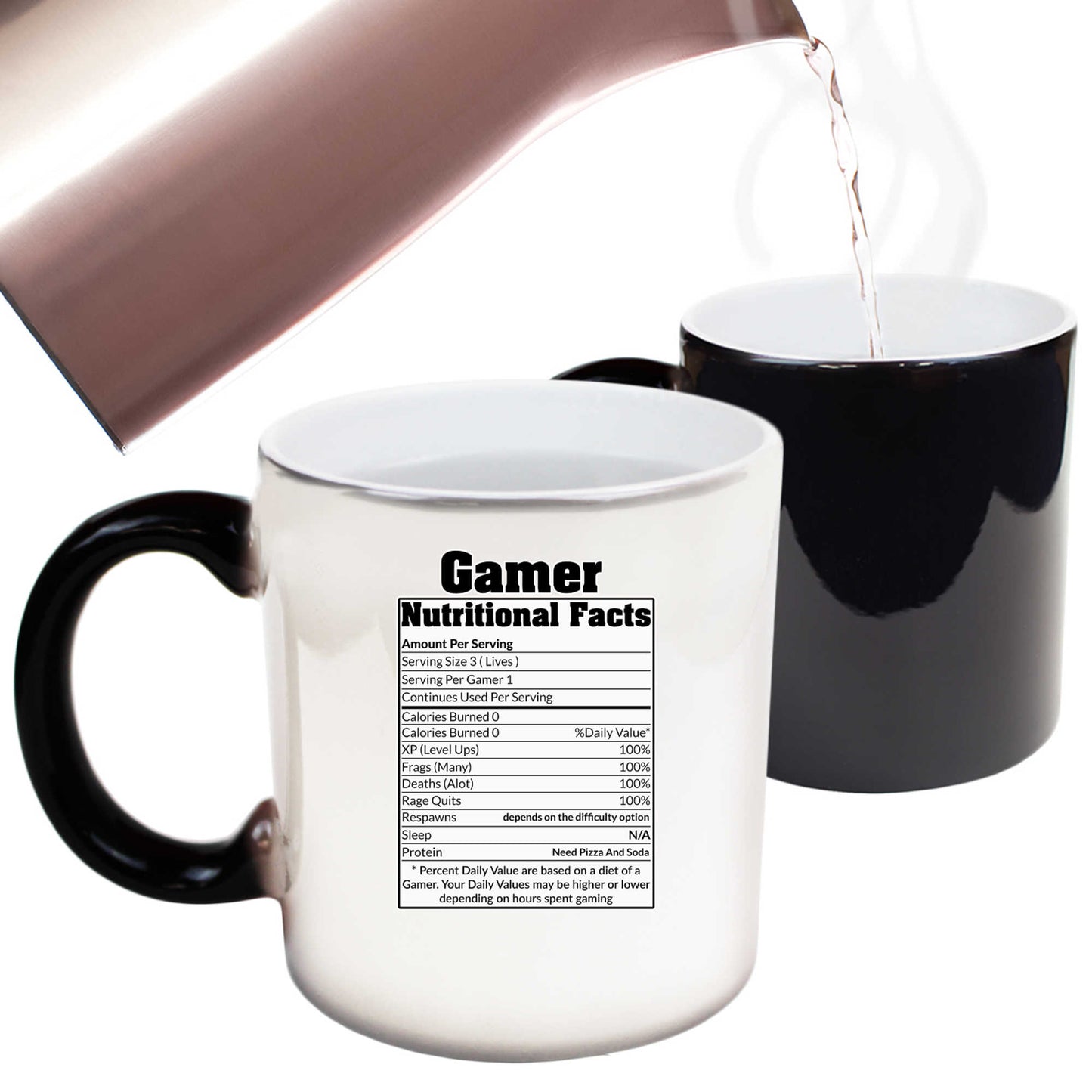 Gamer Nutritional Facts - Funny Colour Changing Mug