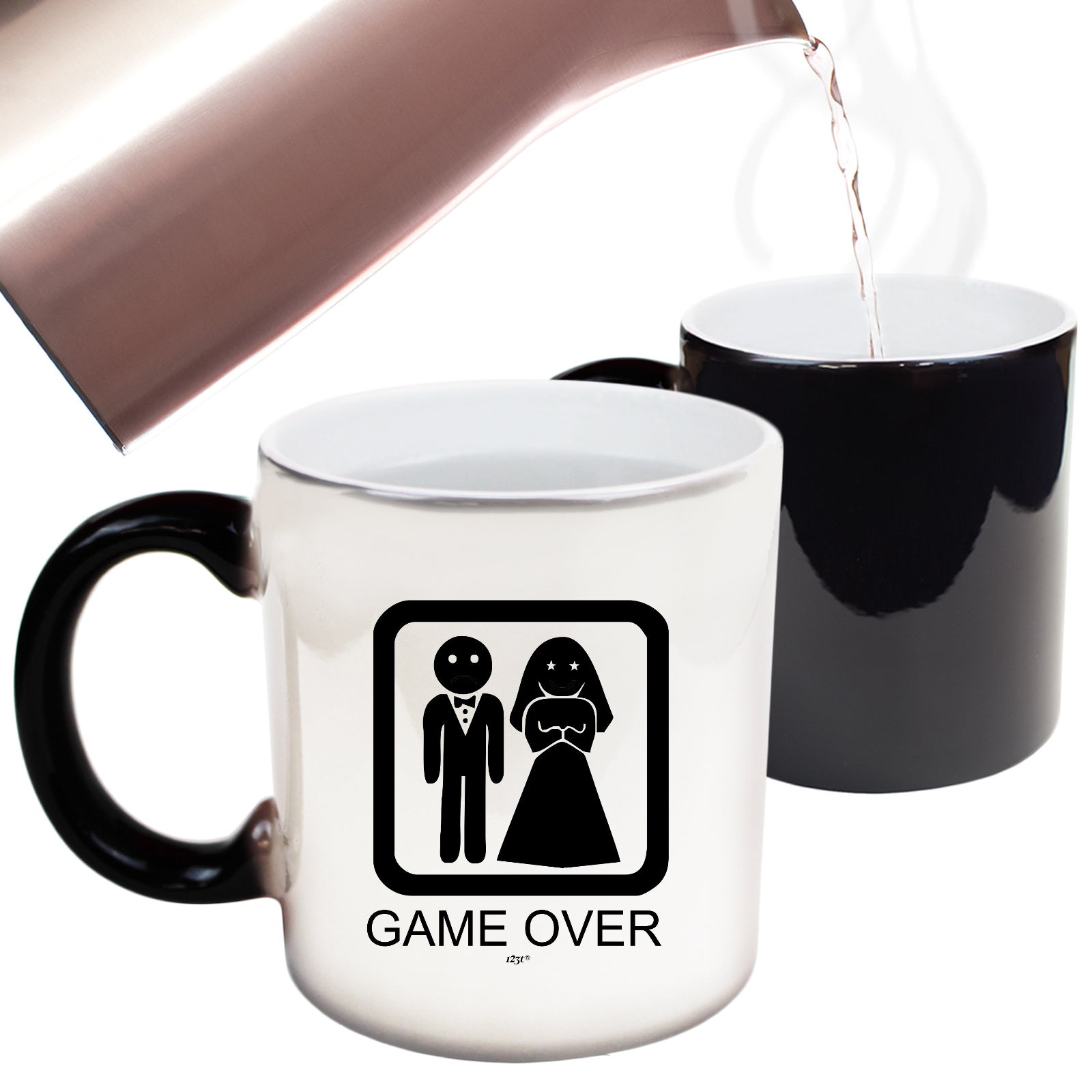 Game Over Sad Groom Married - Funny Colour Changing Mug