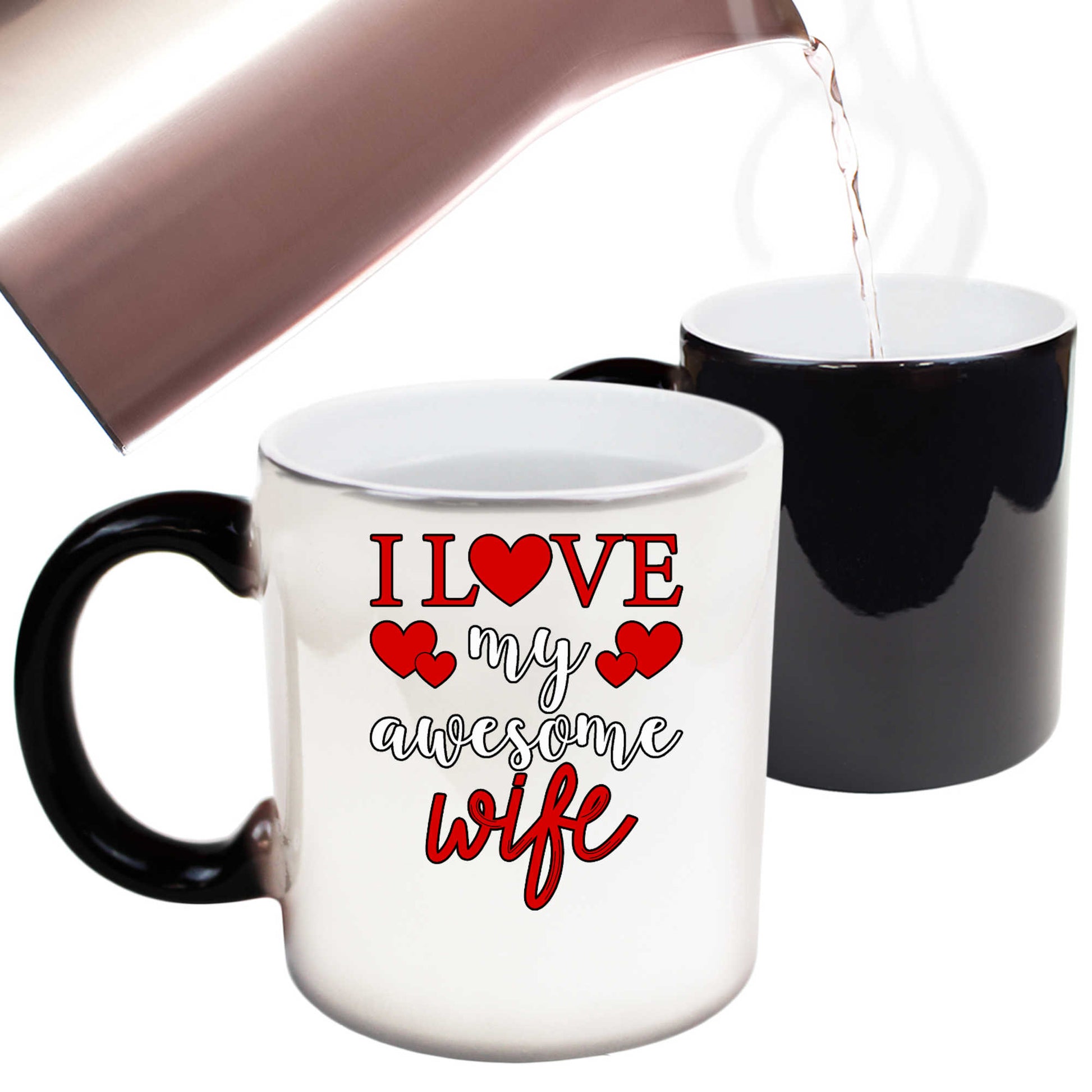 I Love My Awesome Wife Valentines Day - Funny Colour Changing Mug