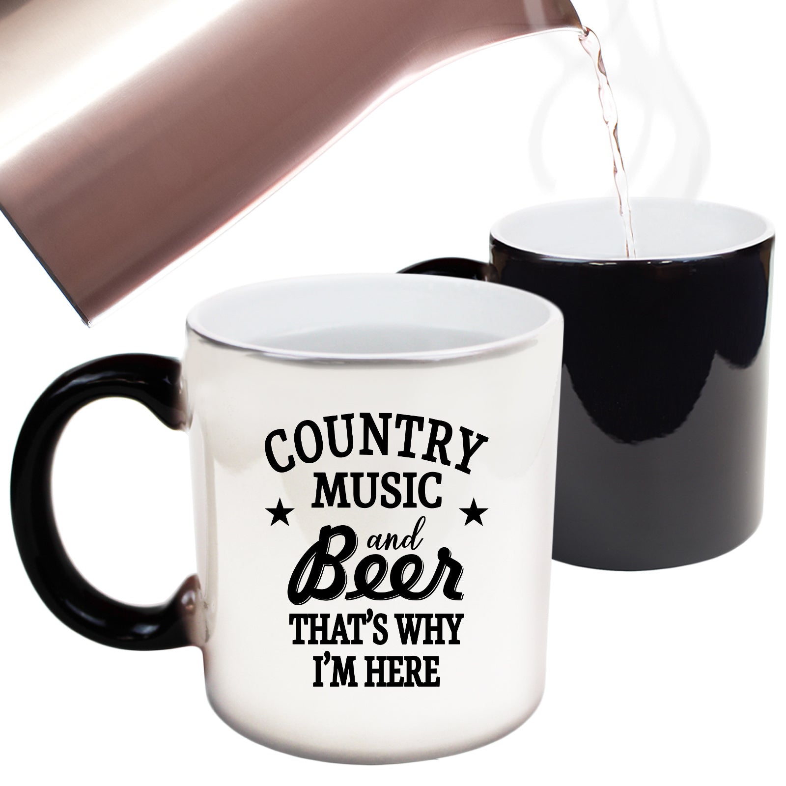 Country Music And Beer - Funny Colour Changing Mug