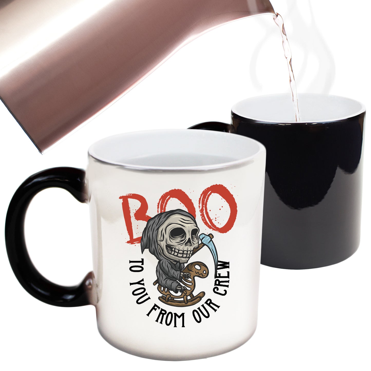 Boo To You From The Crew Halloween - Funny Colour Changing Mug