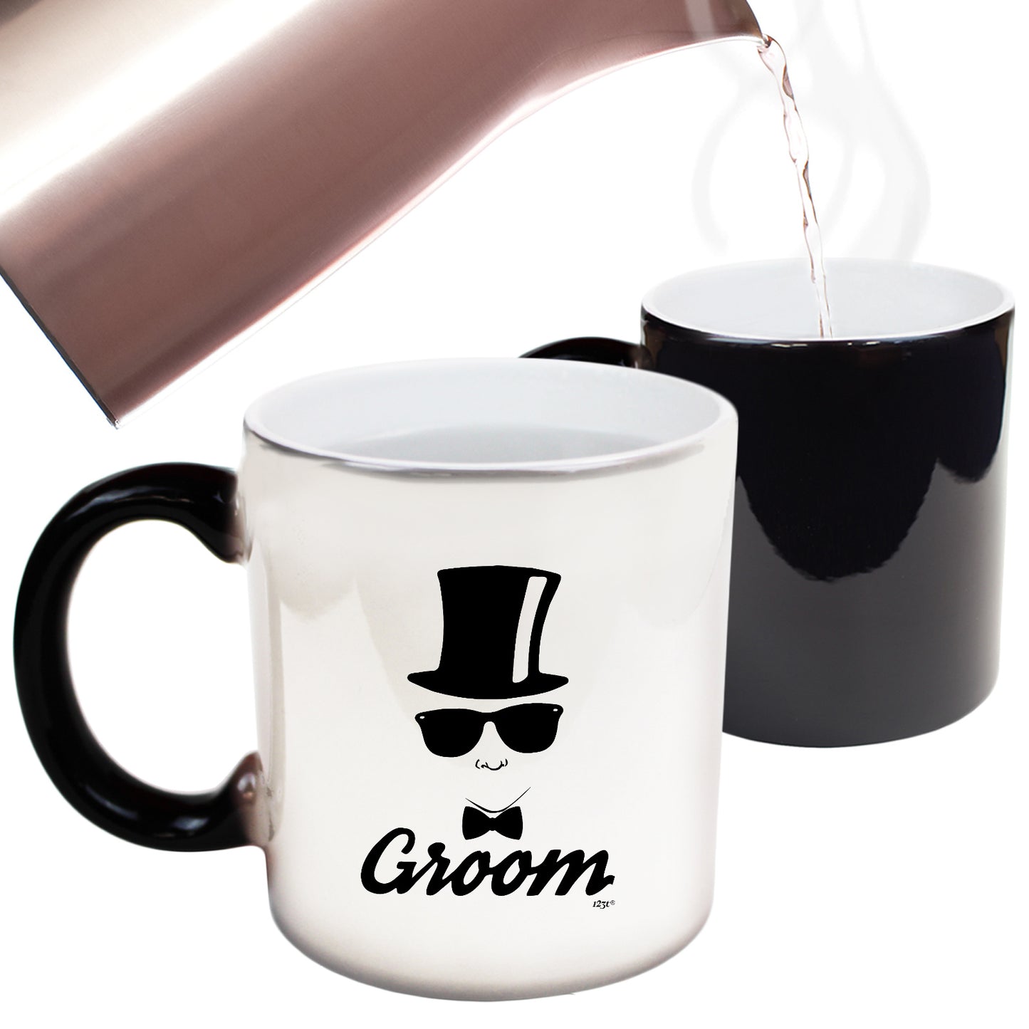 Groom Glasses Top Hat Married - Funny Colour Changing Mug