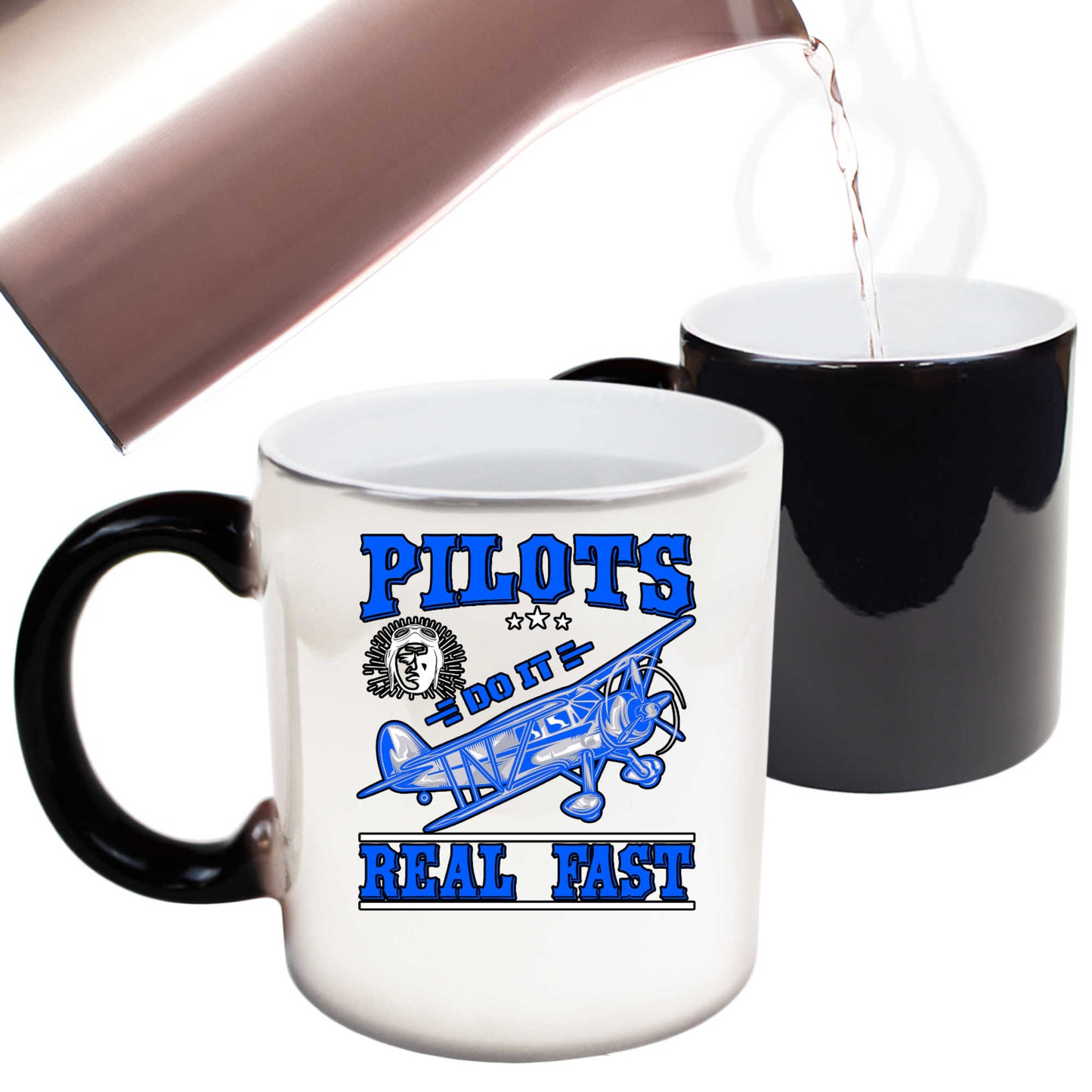 Pilots Do It Real Fast Aviation - Funny Colour Changing Mug