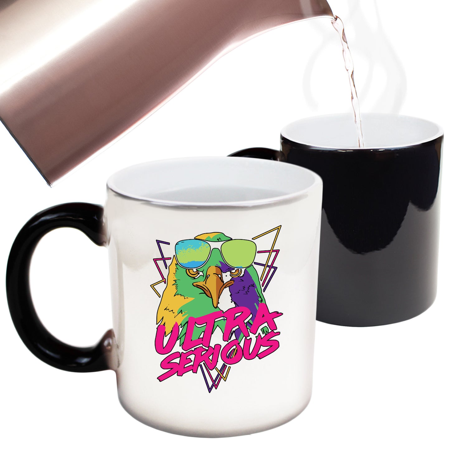 Ultra Serious Eagle Retro - Funny Colour Changing Mug