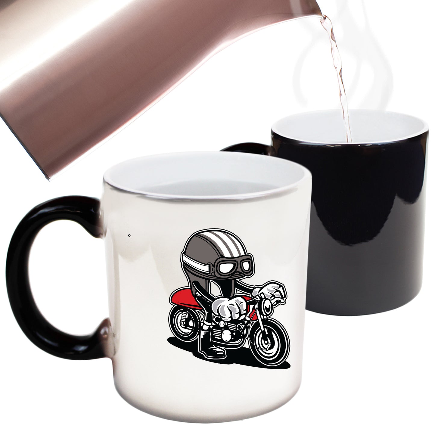 Cartoon Racer Motorbike Motorcycle - Funny Colour Changing Mug