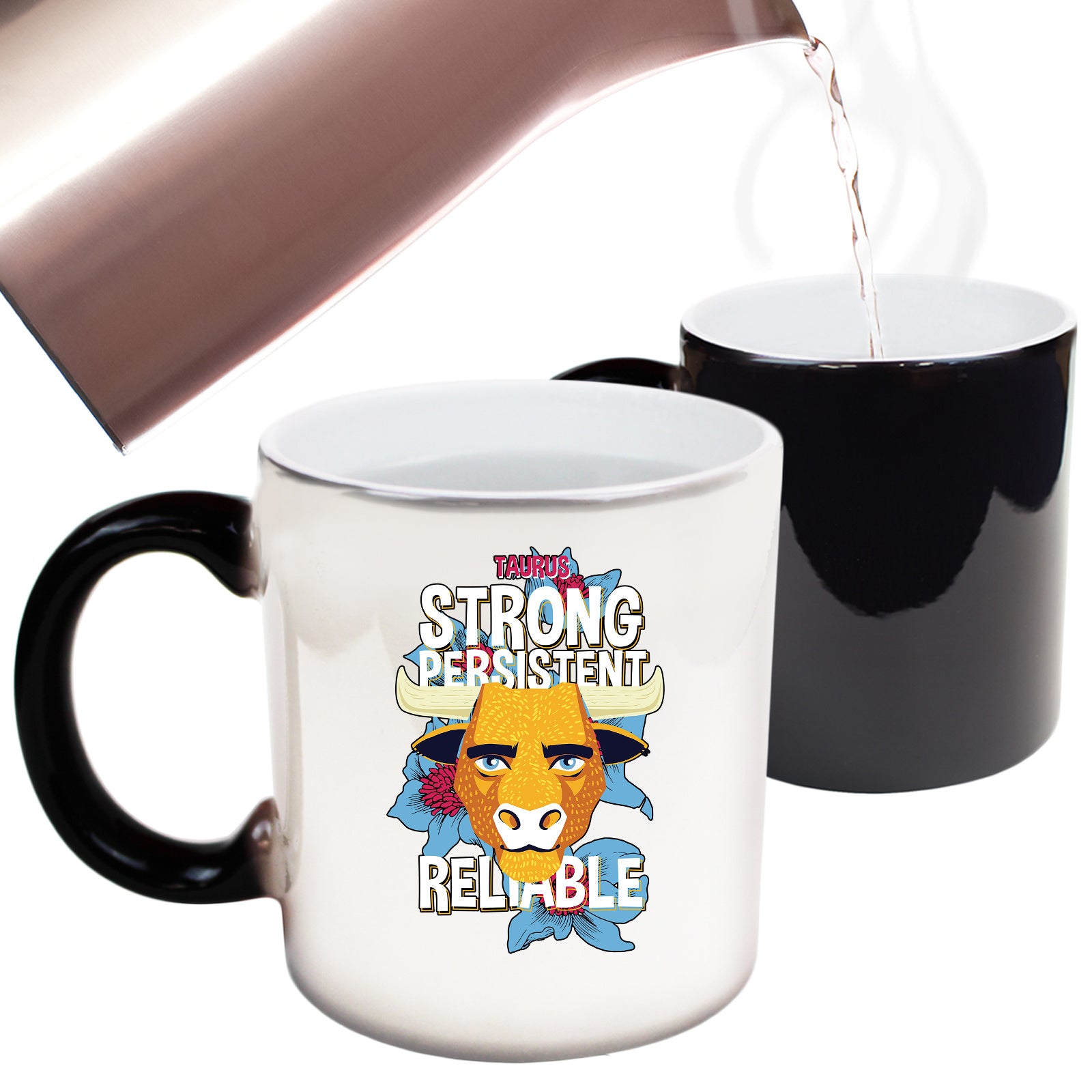 Taurus Bull Birthday Strong Persistant - Funny Colour Changing Mug