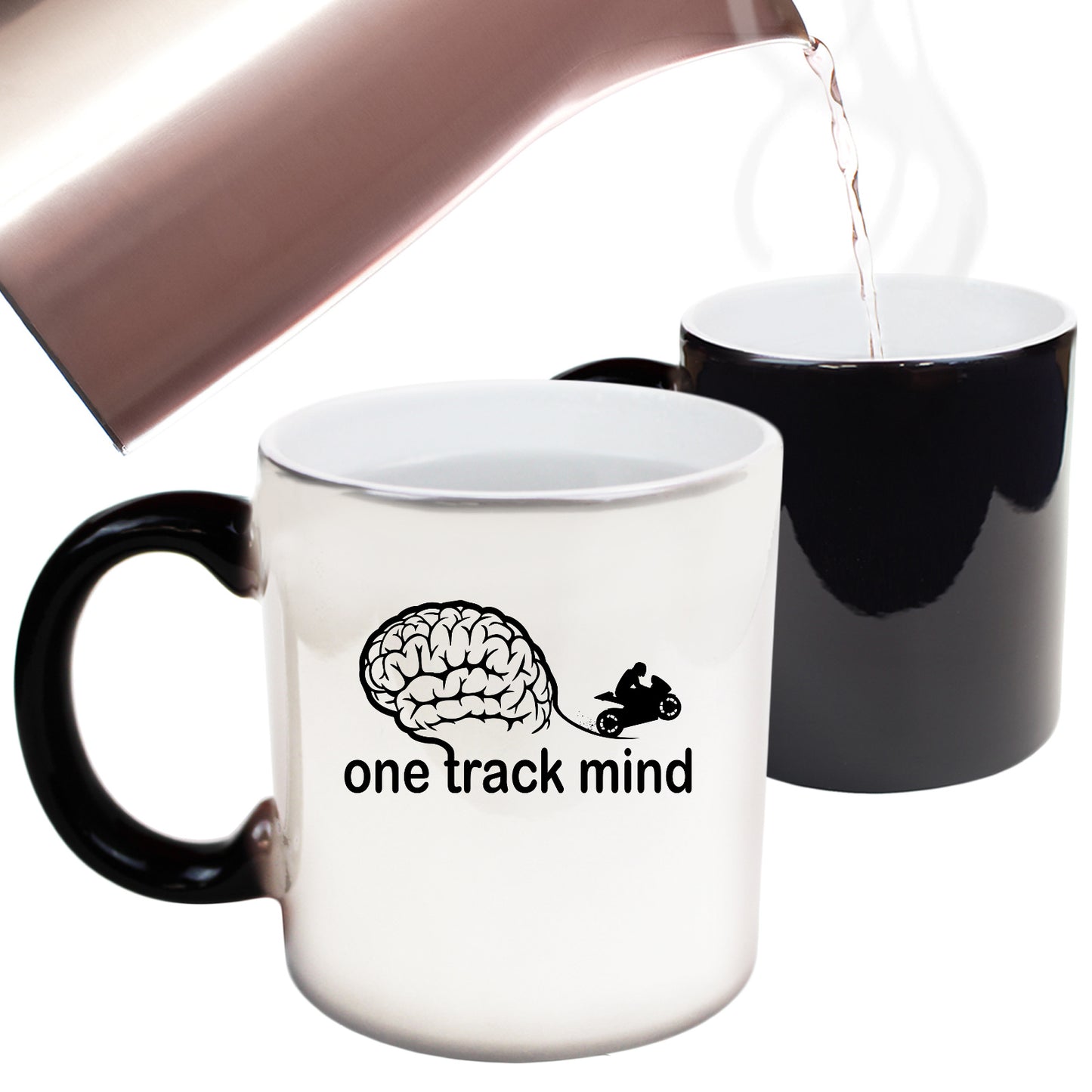 One Track Mind Superbike Motorbike - Funny Colour Changing Mug