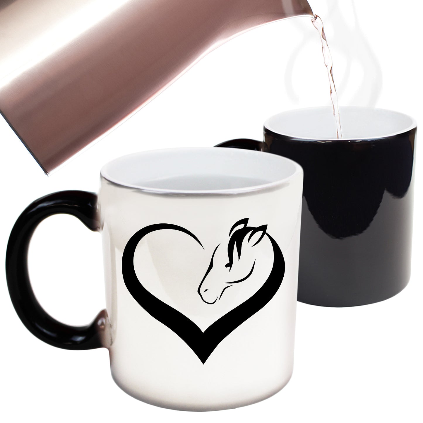 Heart Horse Love Horses Pony - Funny Colour Changing Mug