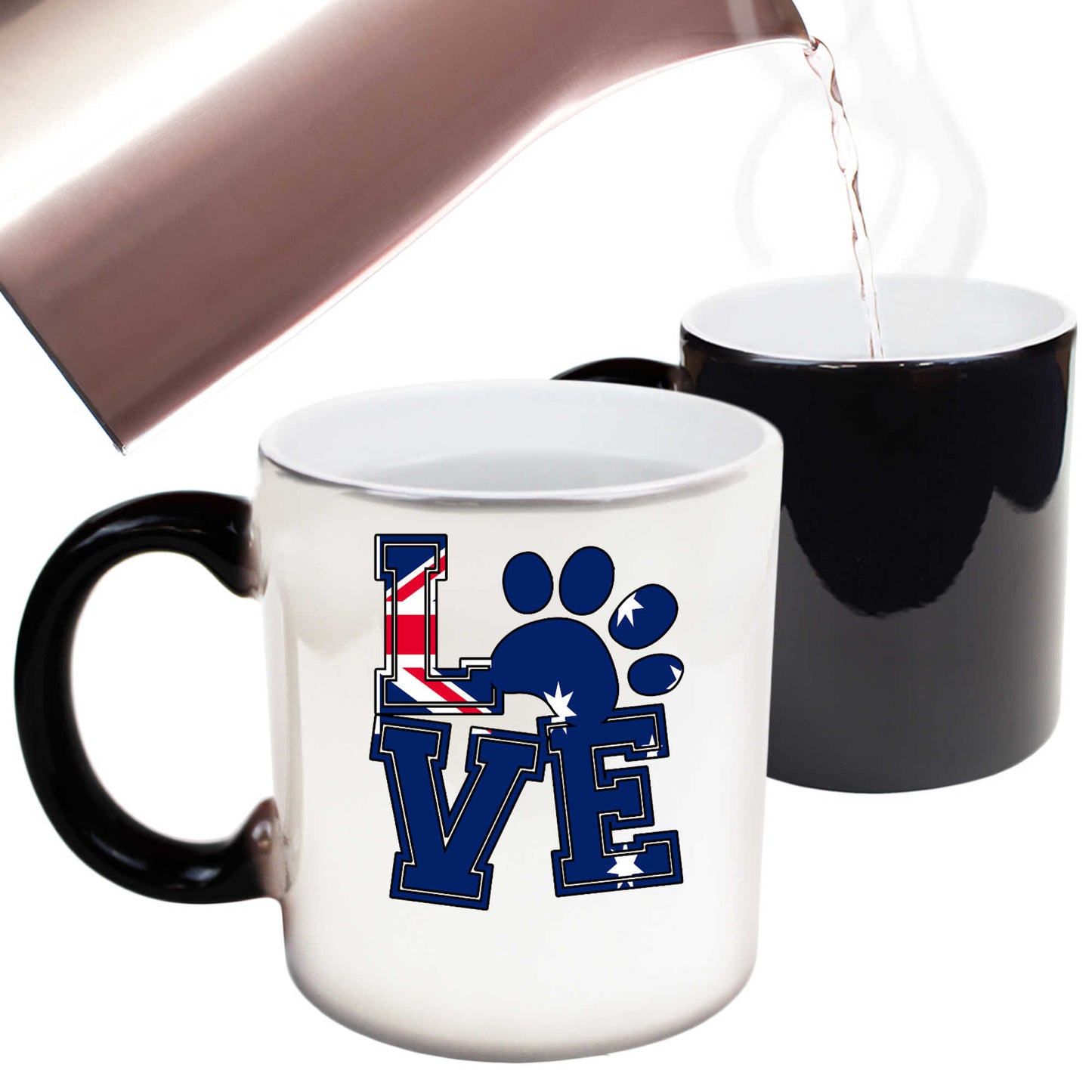 Love Australia Paw Print - Funny Colour Changing Mug