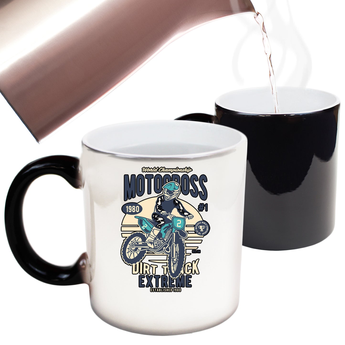 Motocross Extreme Dirt Track V2 Dirt Bike - Funny Colour Changing Mug