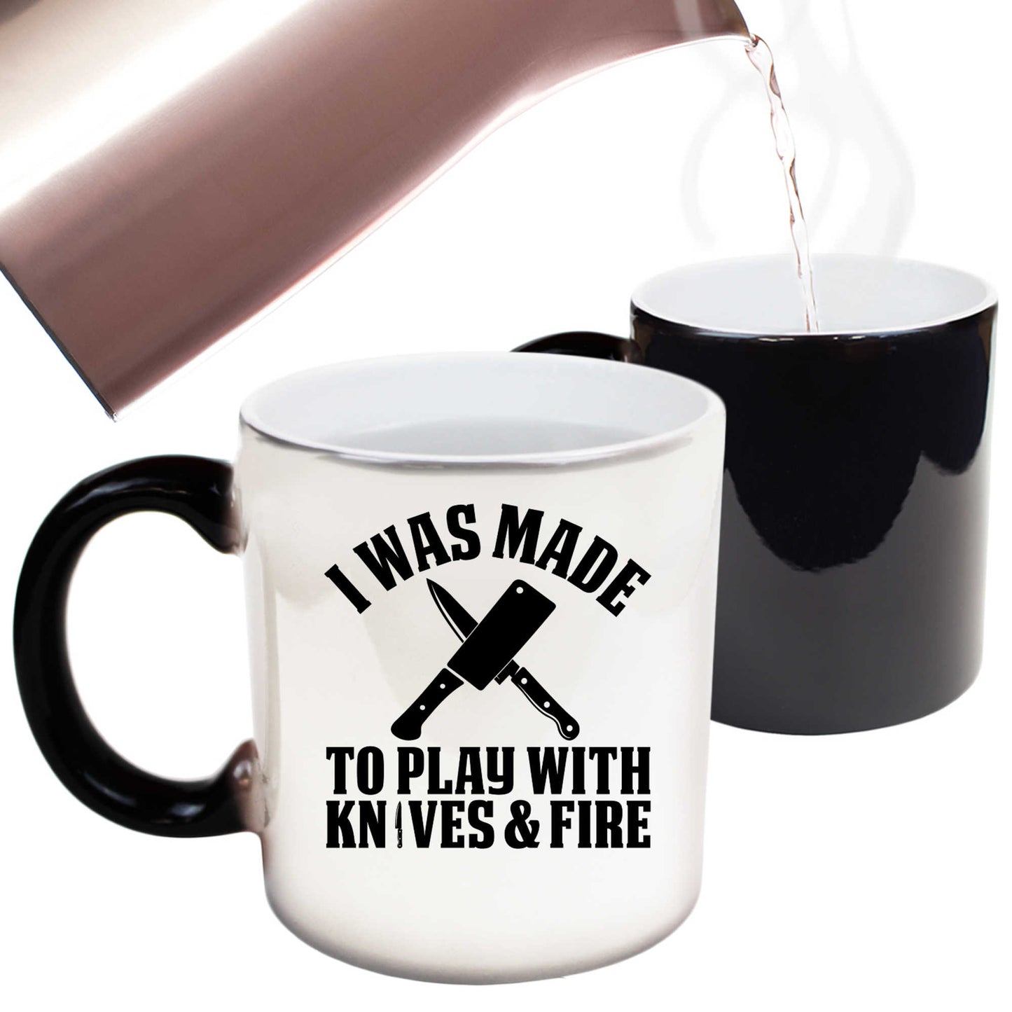 I Was Made To Play With Knives And Fire Chef Cooking - Funny Colour Changing Mug