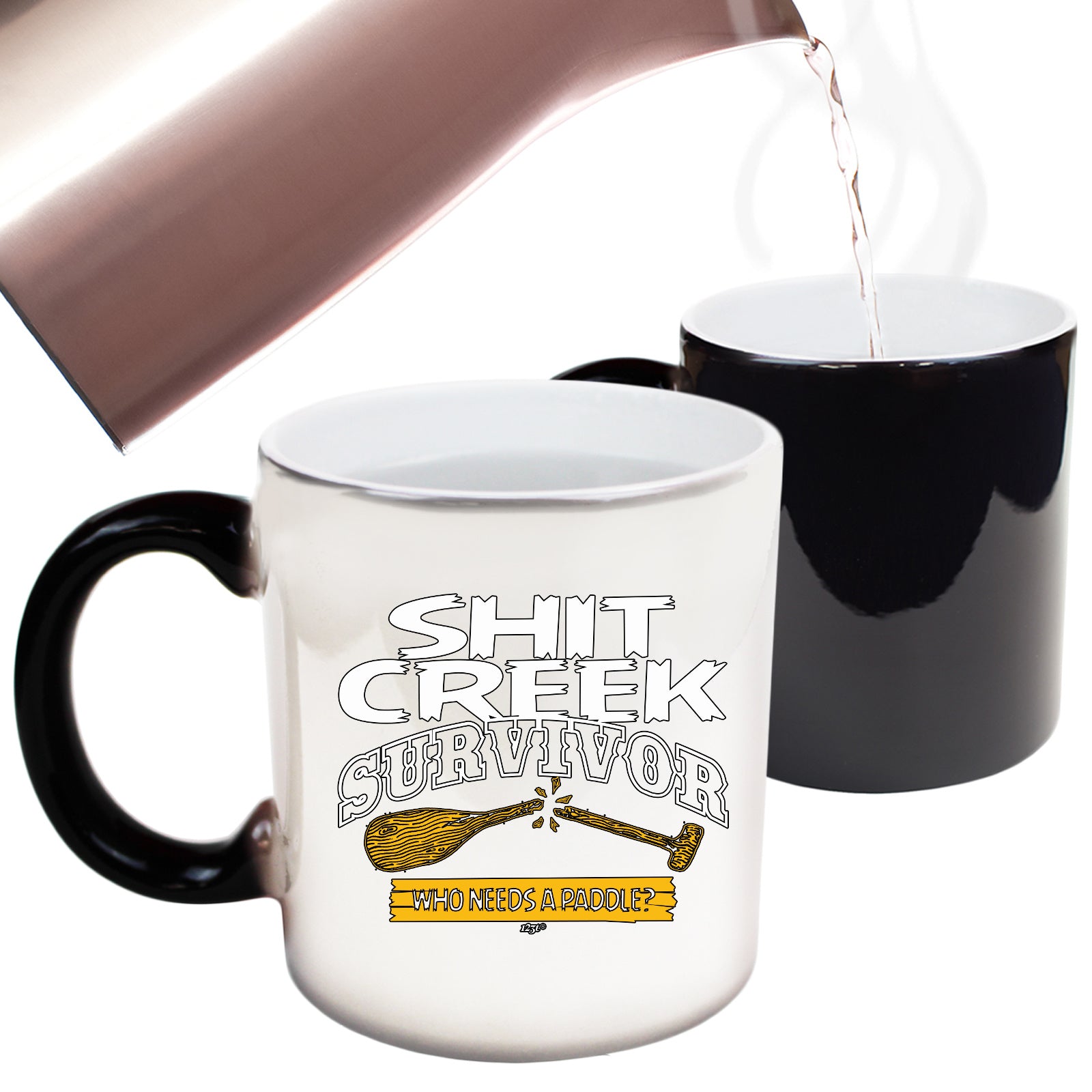 Creek Survivor Who Needs A Paddle - Funny Colour Changing Mug