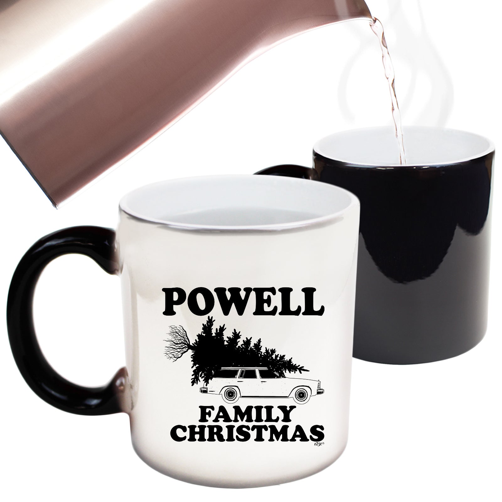 Family Christmas Powell - Funny Colour Changing Mug