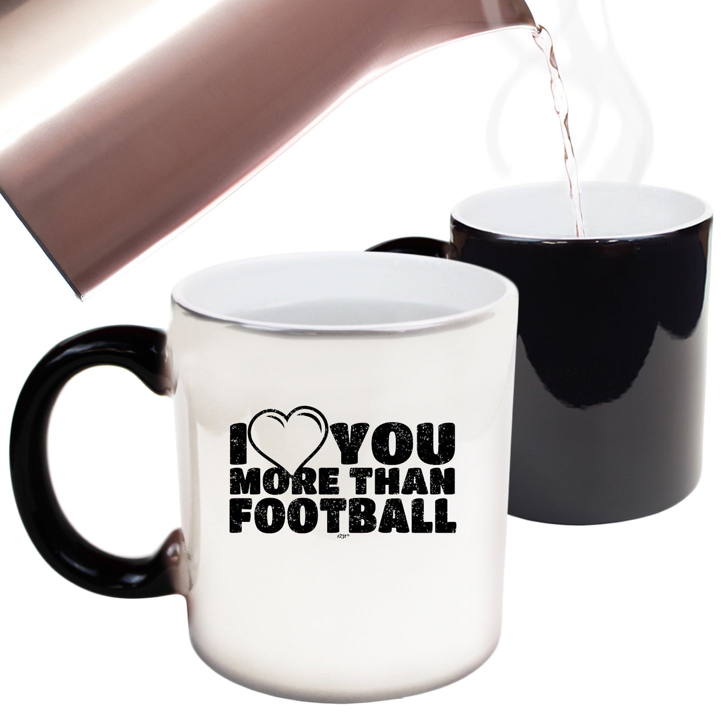 Love You More Than Football - Funny Colour Changing Mug