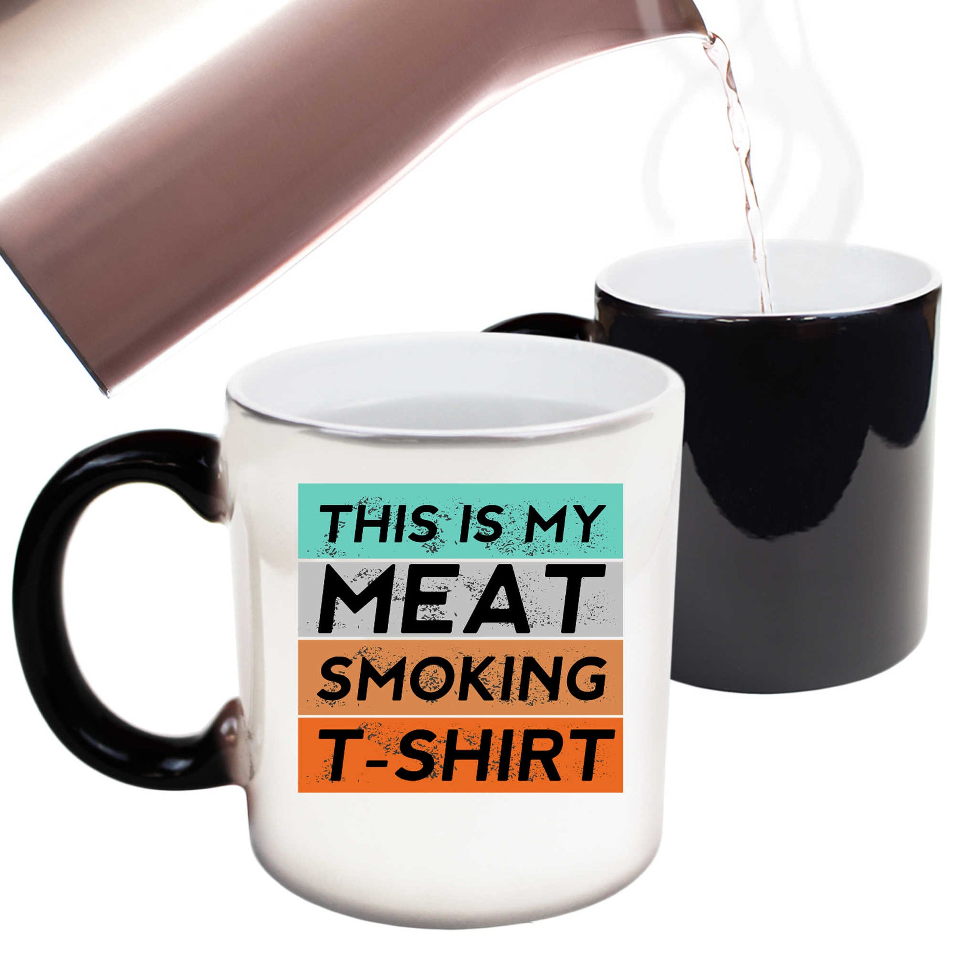 Bbq Smoker Themed Retro Vintage My Meat Smoking Chef - Funny Colour Changing Mug