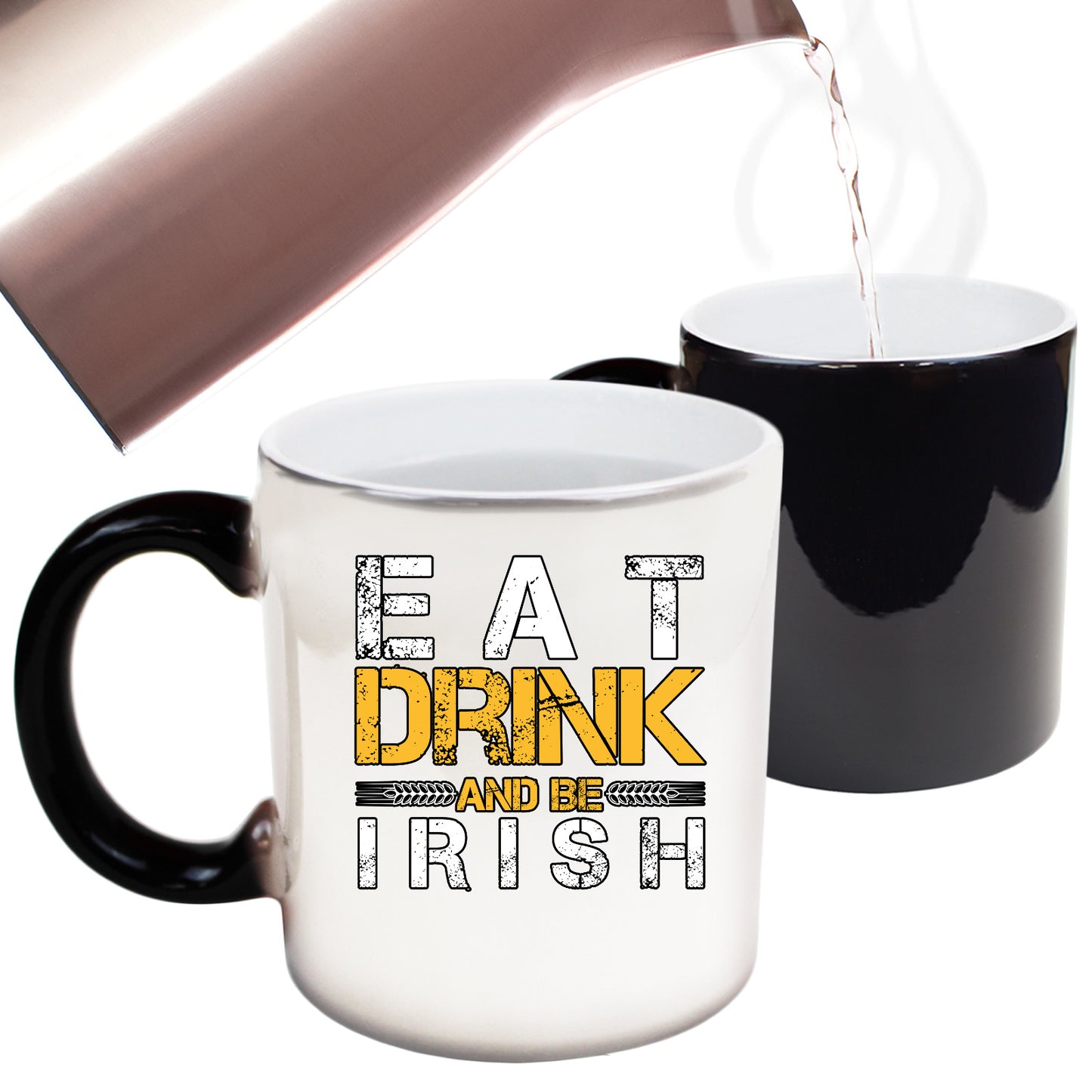 Eat Drink And Be Irish - Funny Colour Changing Mug