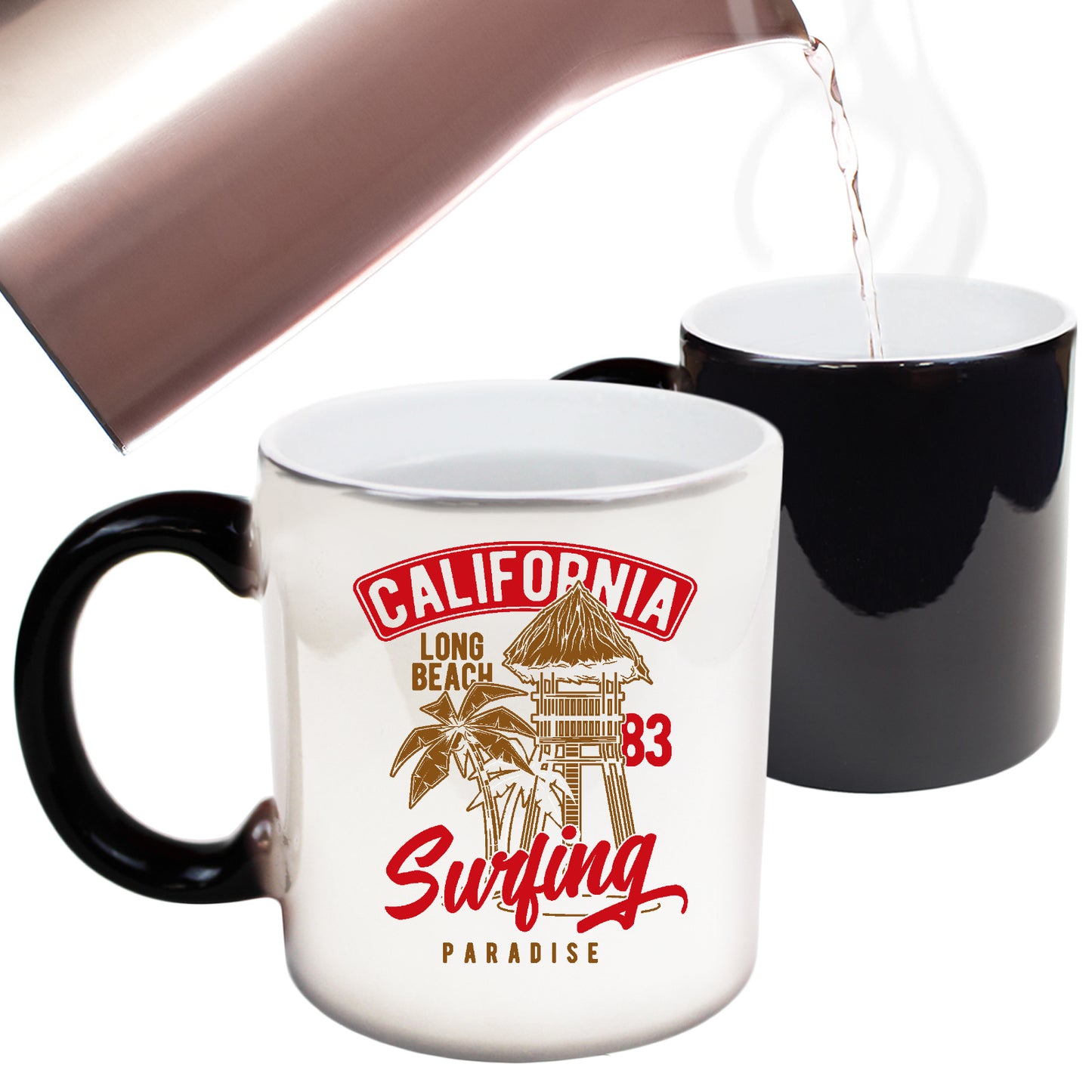 California Long Beach Surfing 83 - Funny Colour Changing Mug