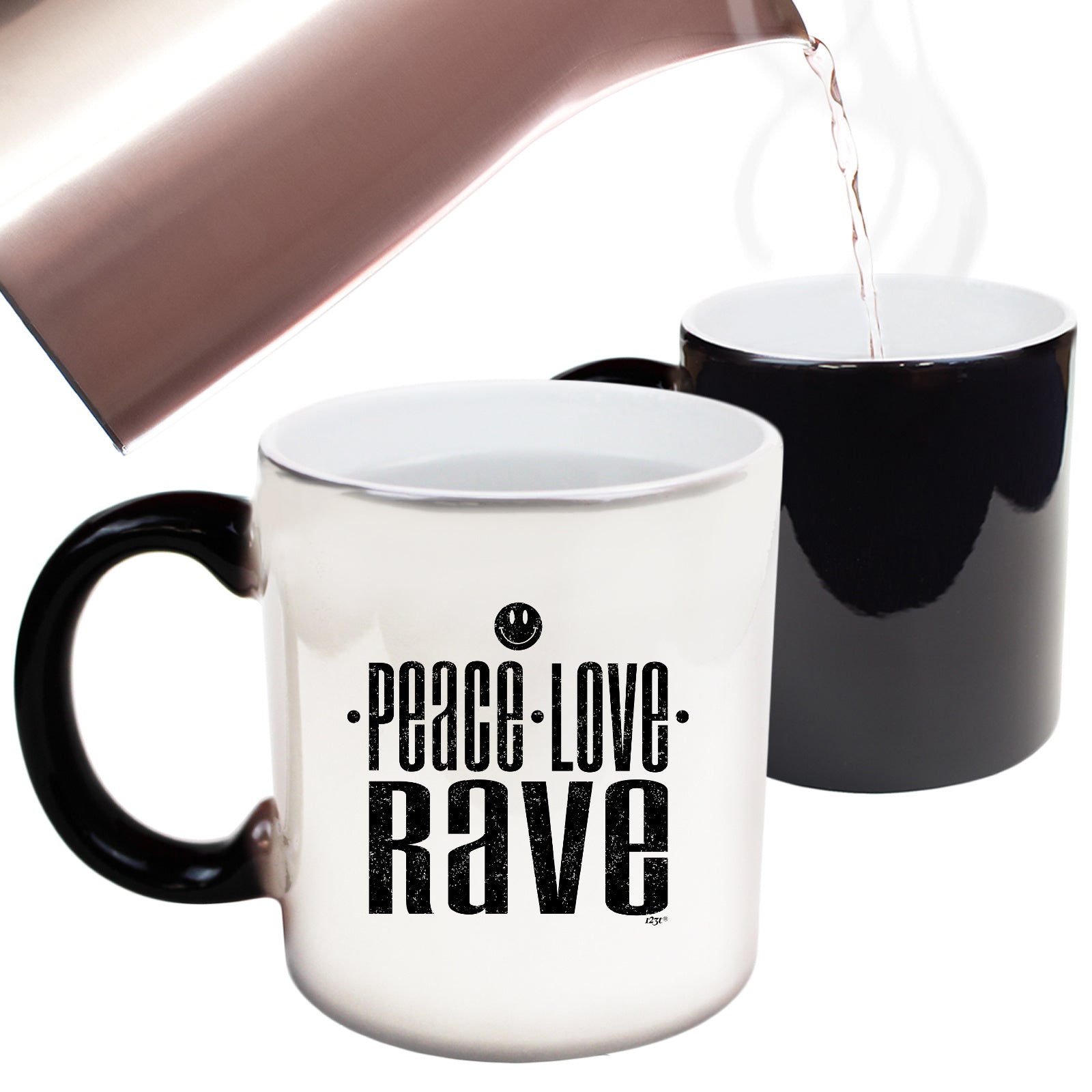 Peace Love Rave - Funny Colour Changing Mug