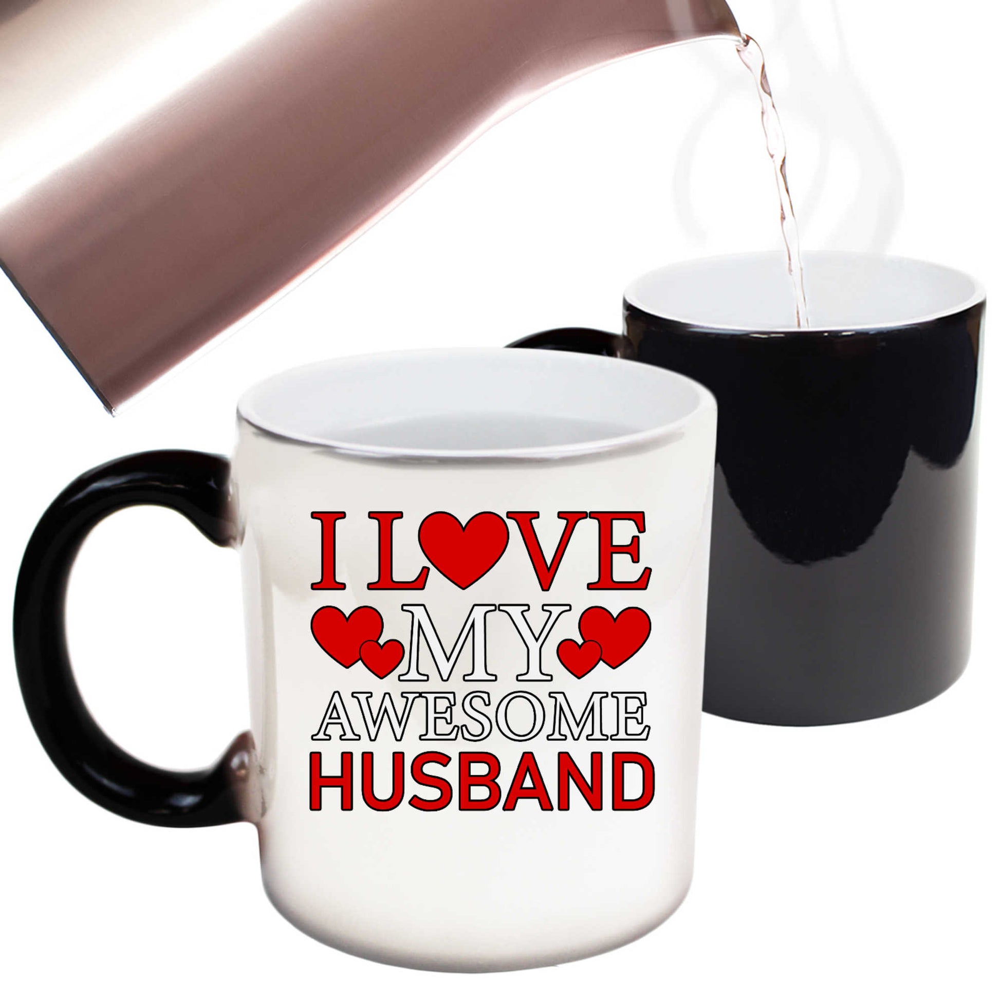 I Love My Awesome Husband Valentines Day - Funny Colour Changing Mug