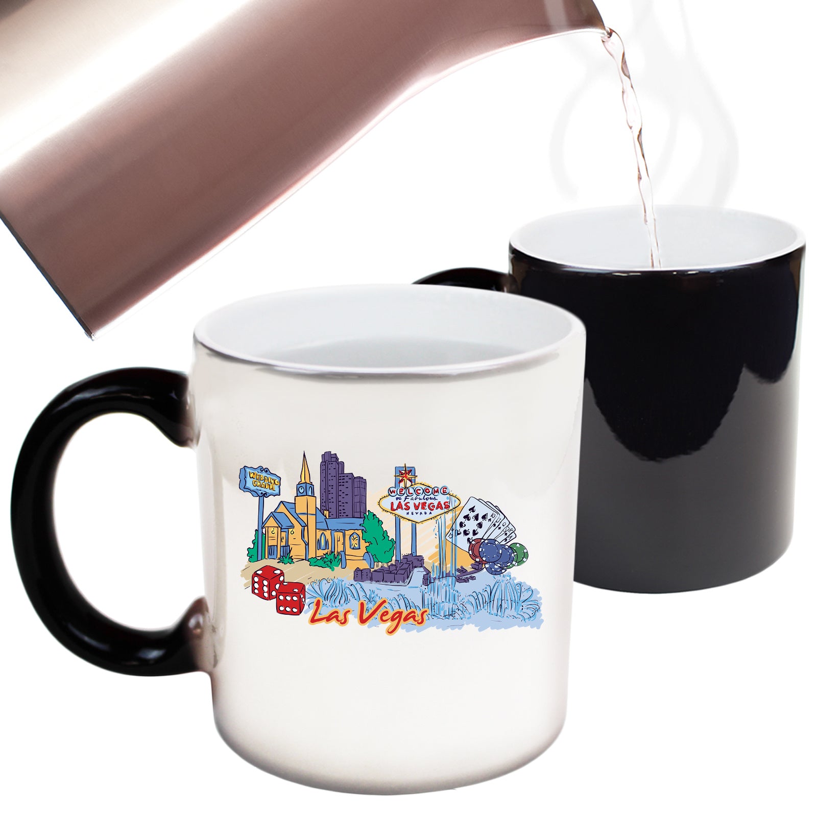 Las Vegas Nevada Usa Country Flag Destination - Funny Colour Changing Mug