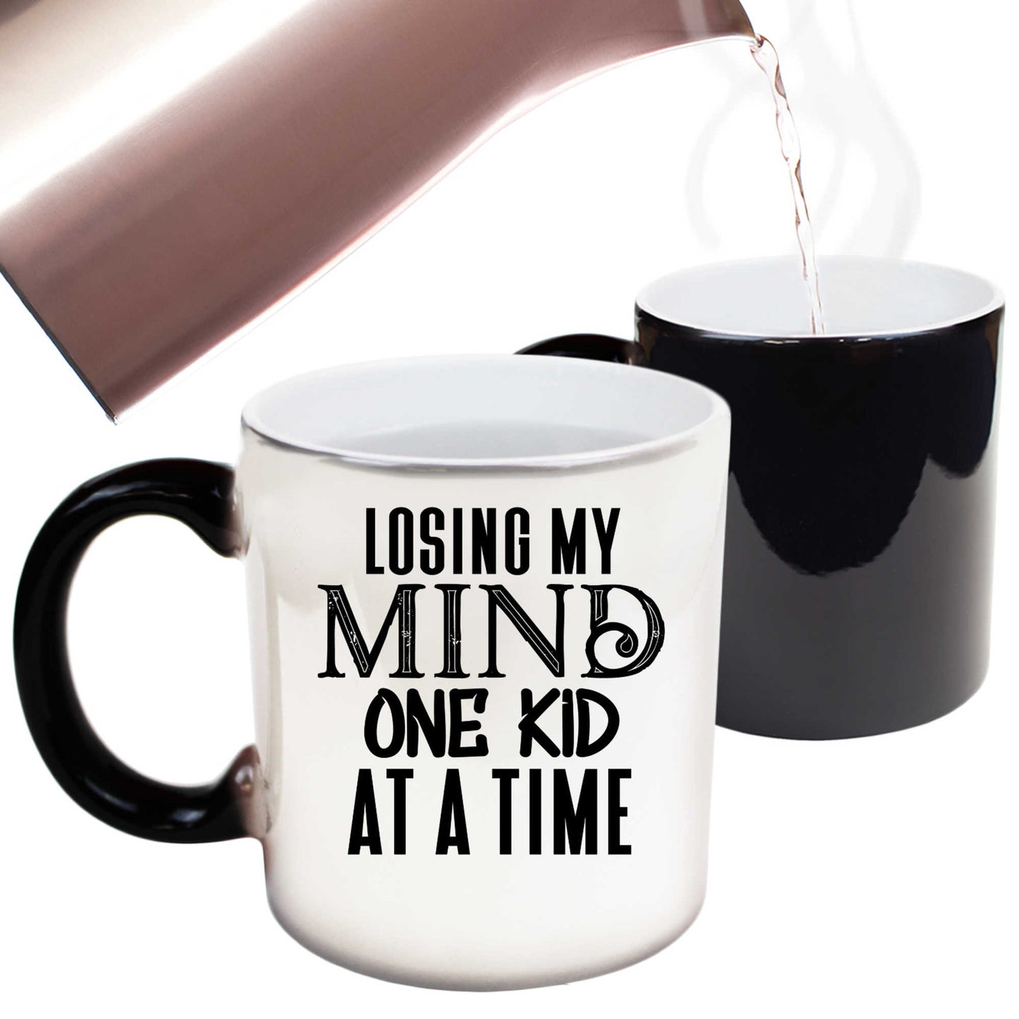 Losing My Mind One Kid At A Time Mum Mother Father Parent - Funny Colour Changing Mug