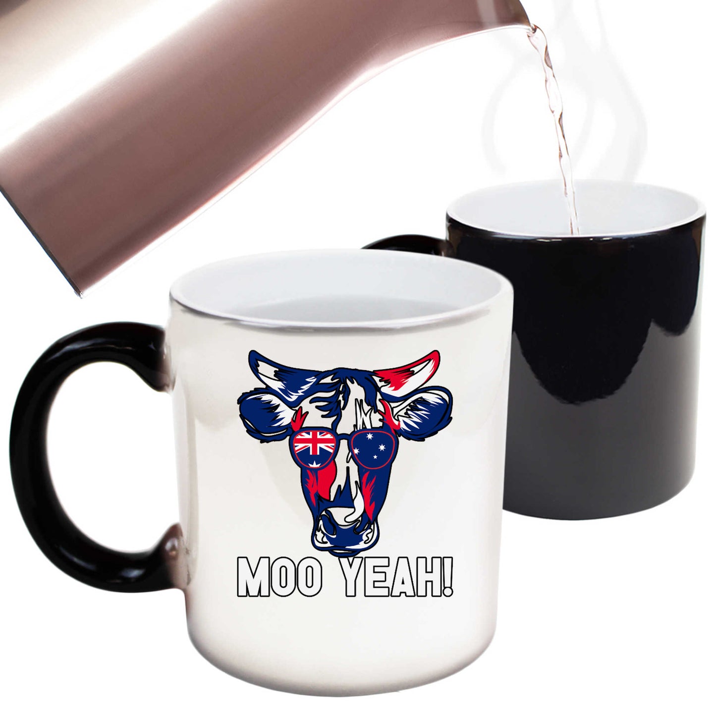 Australia Moo Yeah Flag Cow Day - Funny Colour Changing Mug