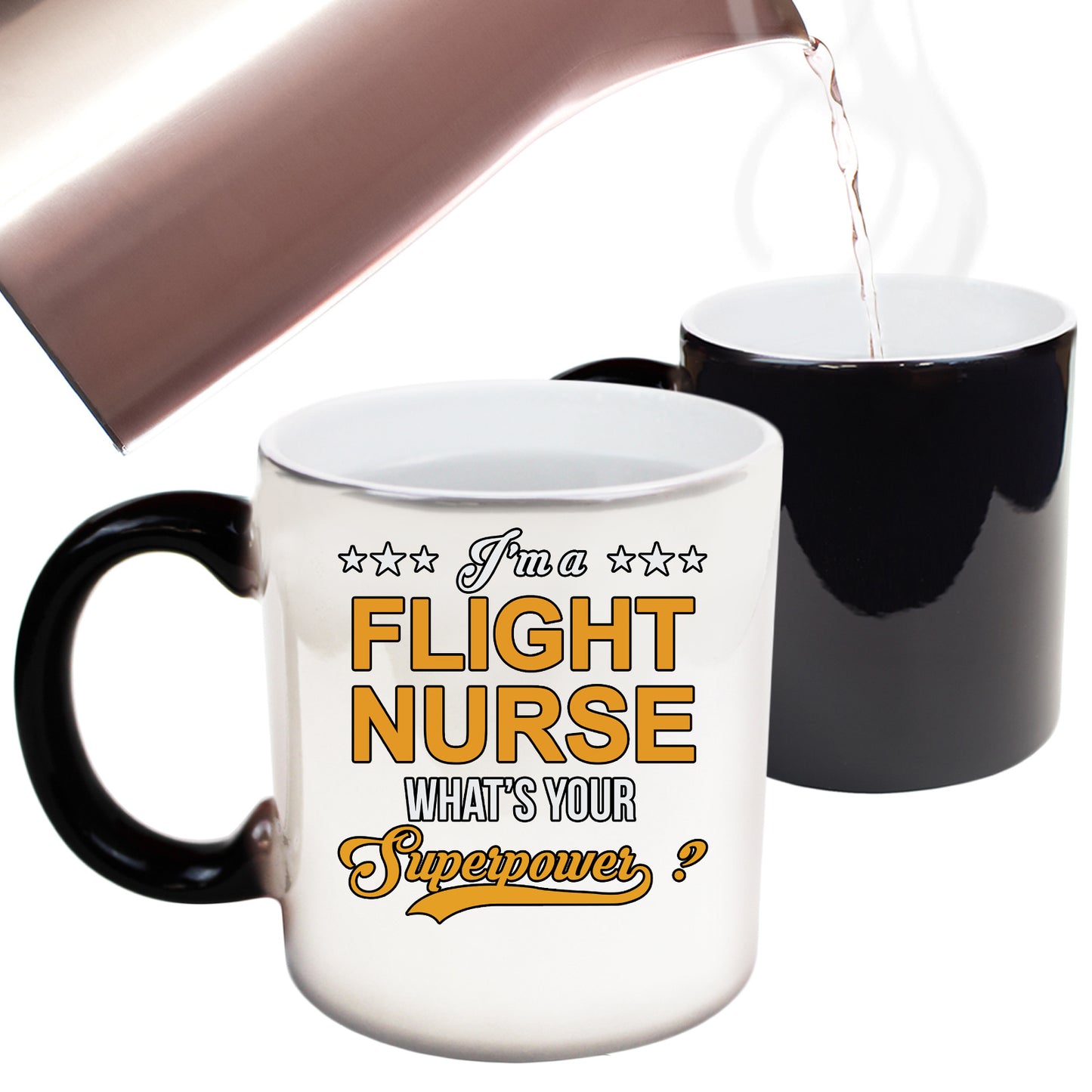 Flight Nurse Whats Your Superpower - Funny Colour Changing Mug