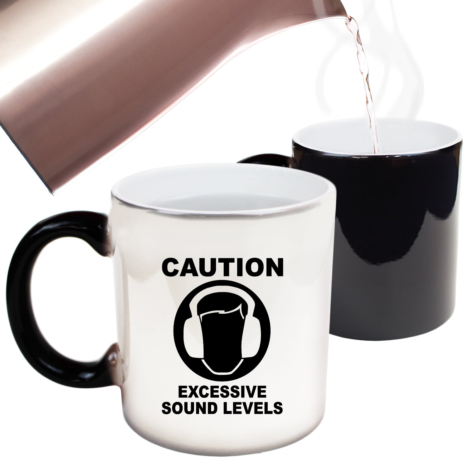 Caution Excessive Sound Levels - Funny Colour Changing Mug