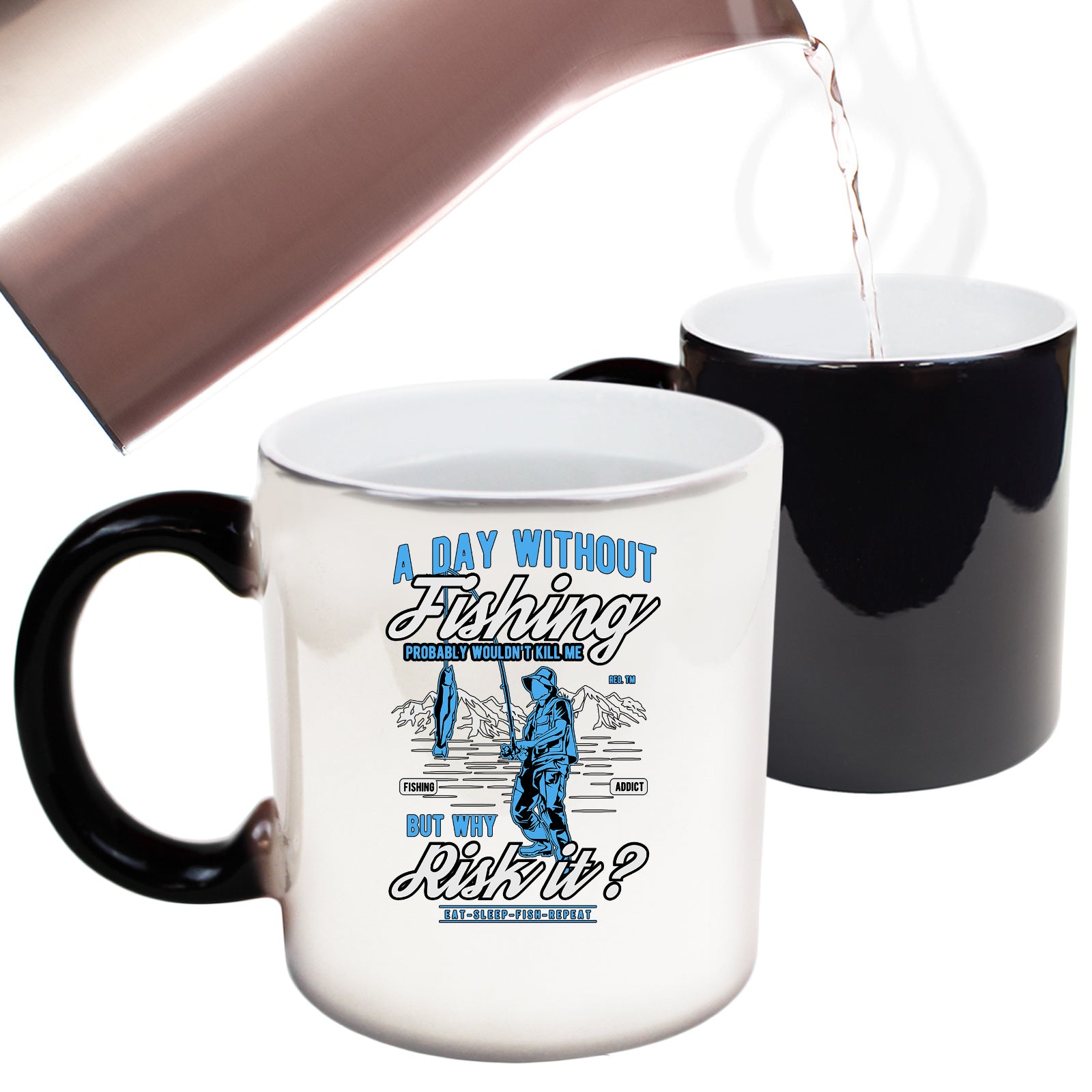 A Day Without Fishing Wouldnt Kill Me - Funny Colour Changing Mug