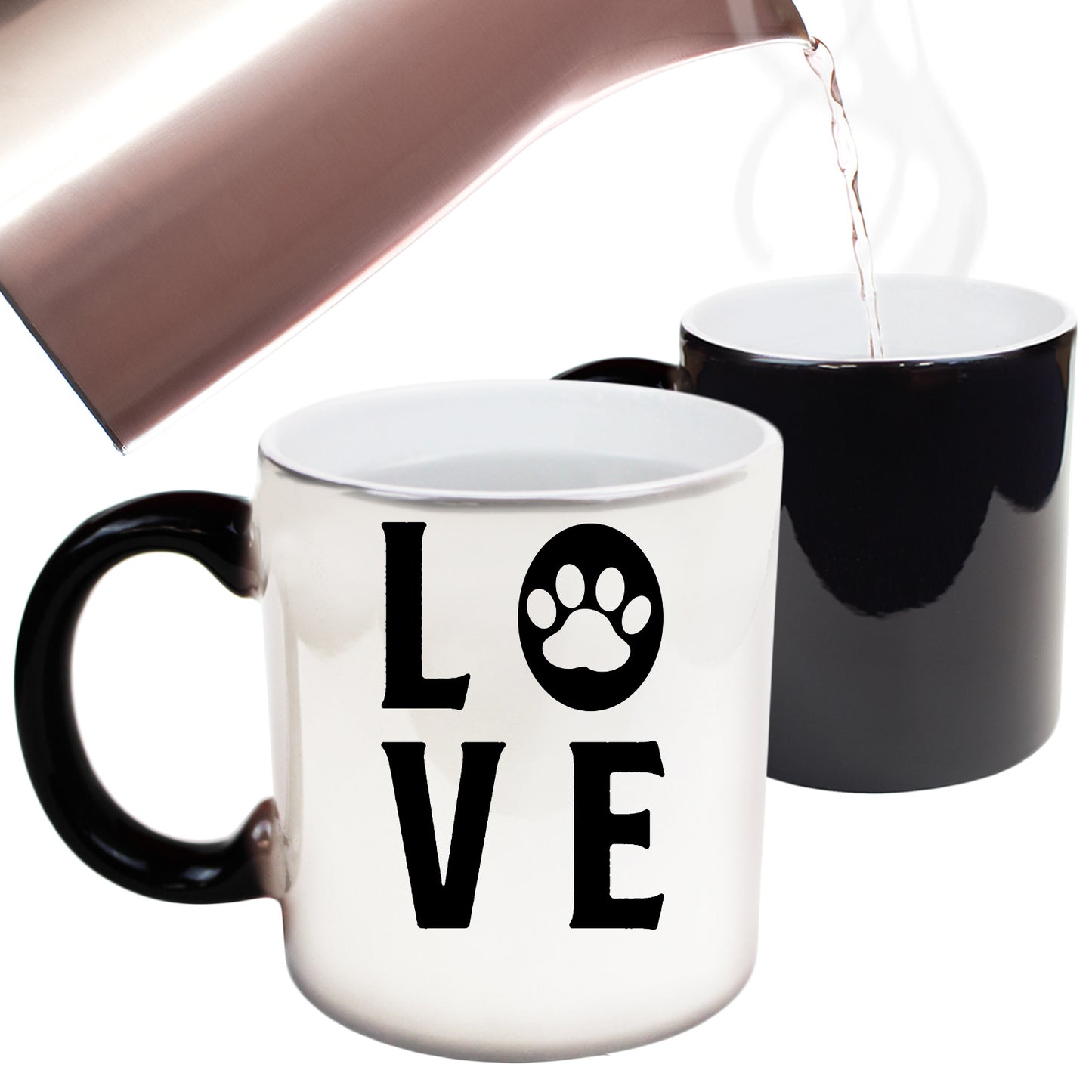 Love Puppy Dog Dog Paw Print - Funny Colour Changing Mug