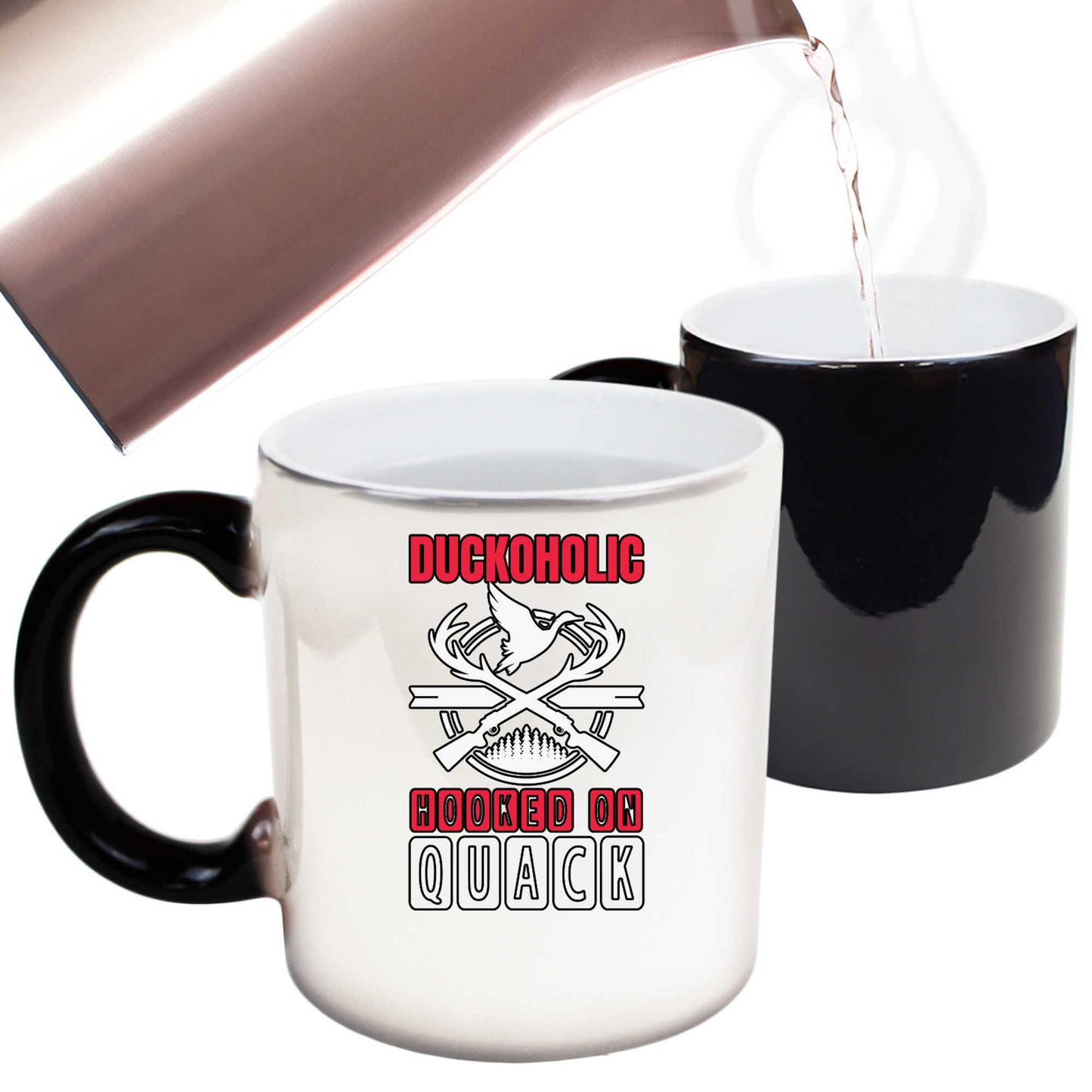 Duckoholic Hooked On Quack - Funny Colour Changing Mug