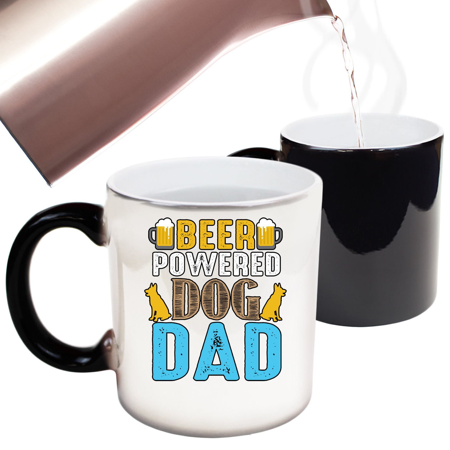 Beer Power Dog Dad Daddy - Funny Colour Changing Mug