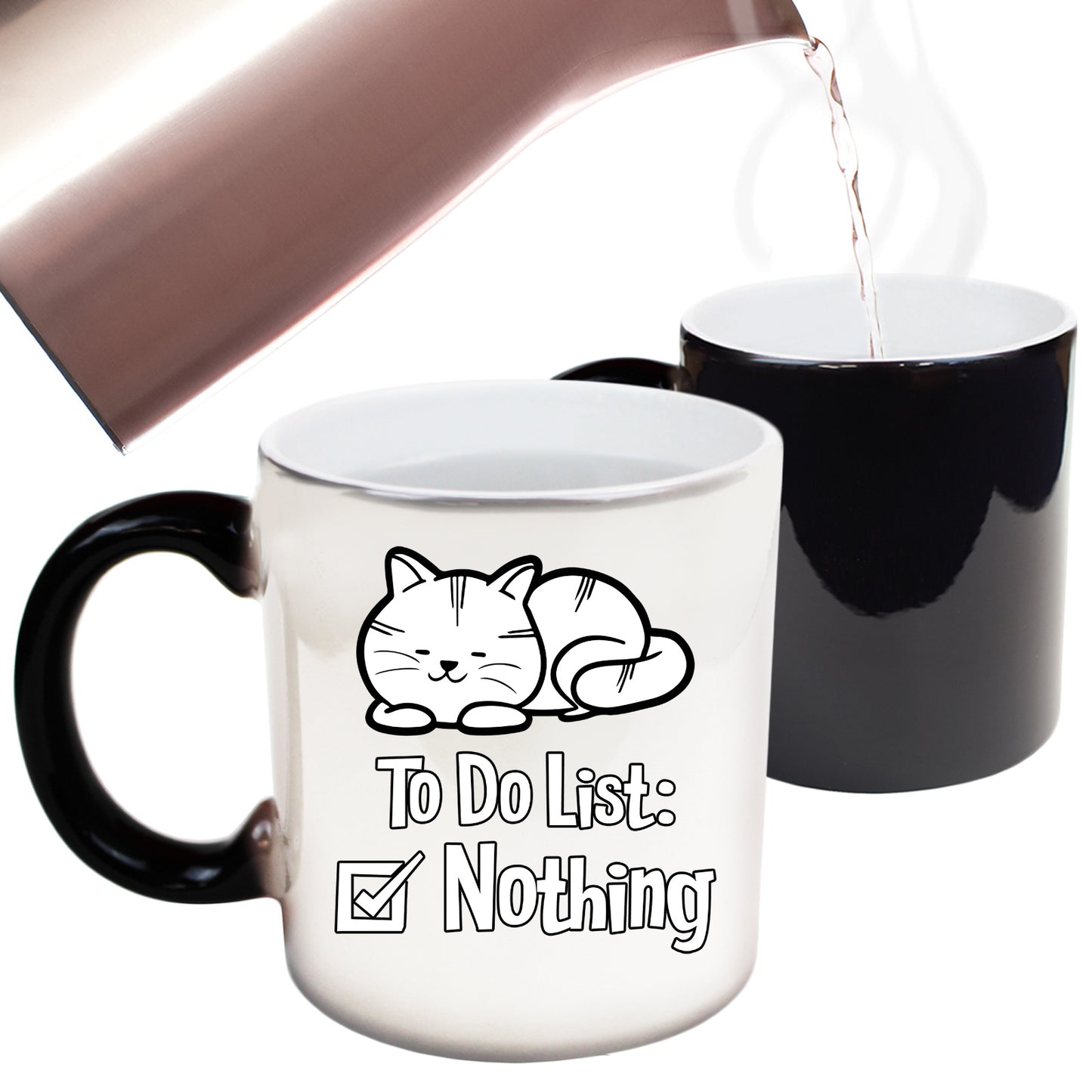 To Do List Nothing Cat Kitten Pussy Cats - Funny Colour Changing Mug