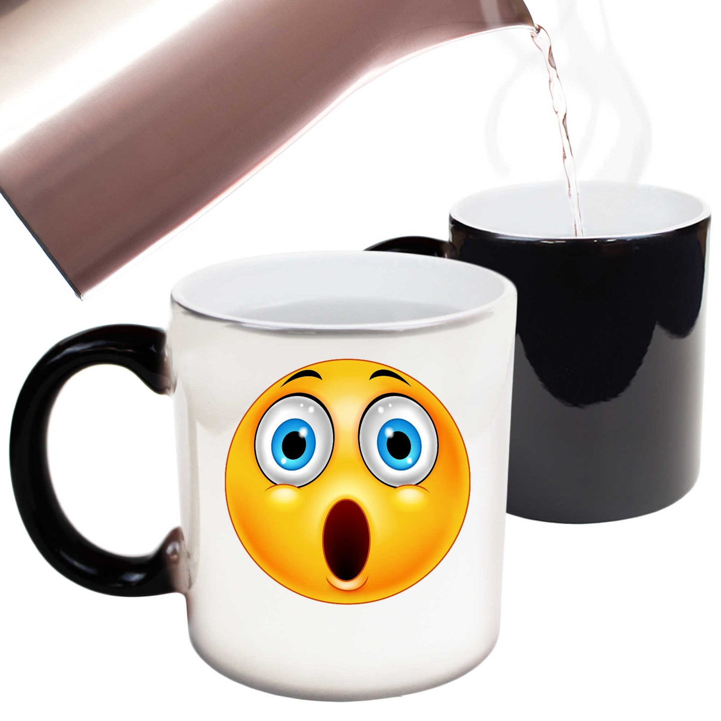 Surprised Emoticon Smile Face Icon - Funny Colour Changing Mug