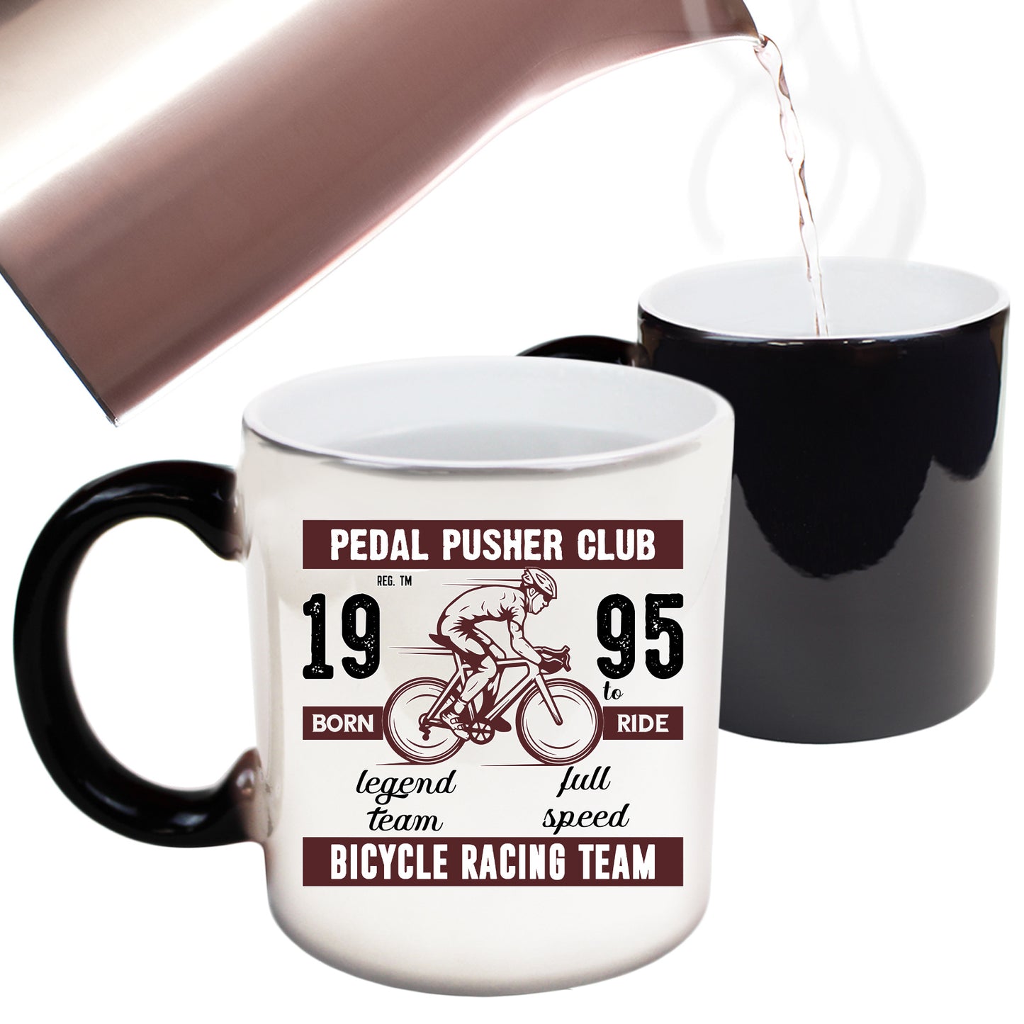 Pedal Pusher Club Cycling Bicycle Bike - Funny Colour Changing Mug