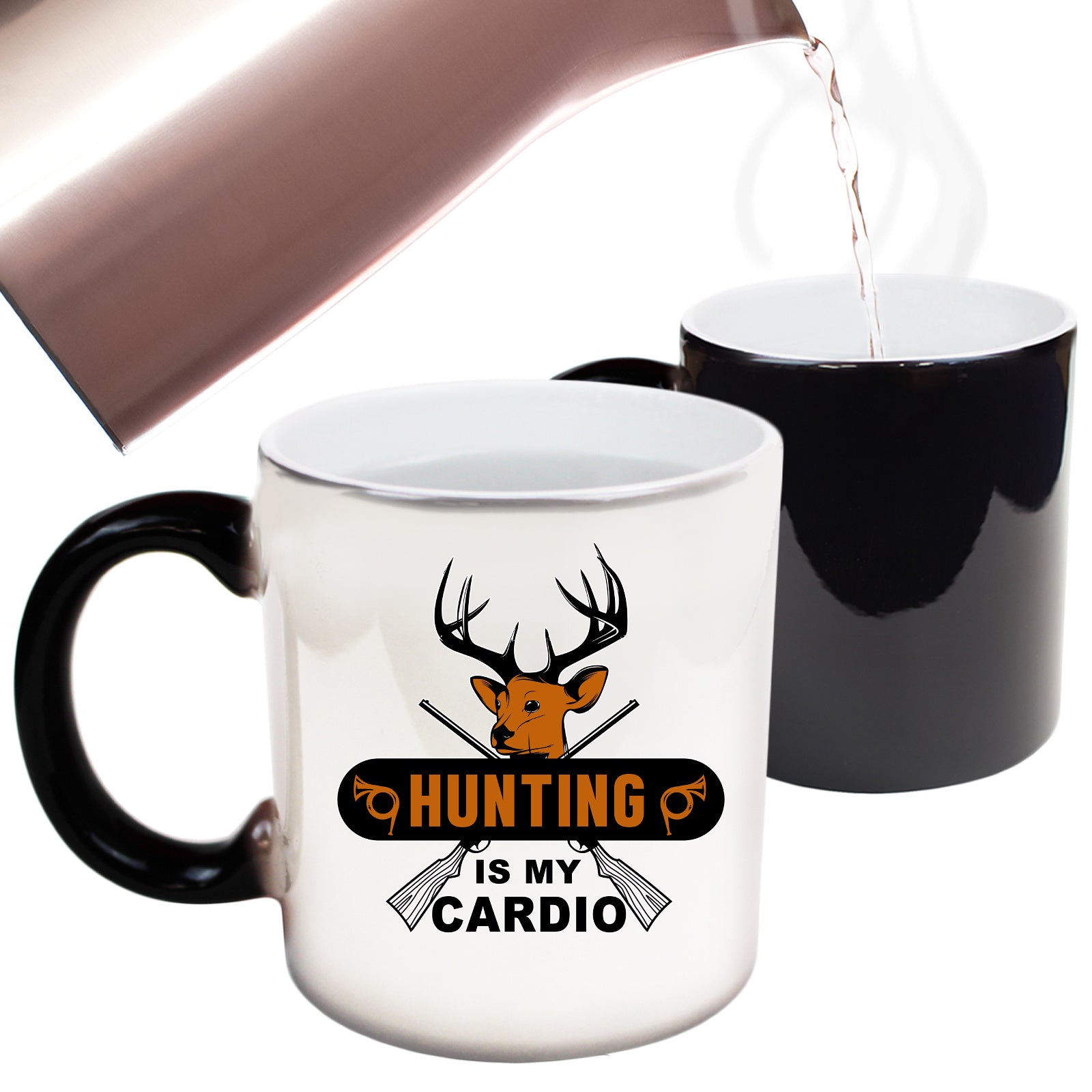 Hunting Is My Cardio Hunt Deer - Funny Colour Changing Mug