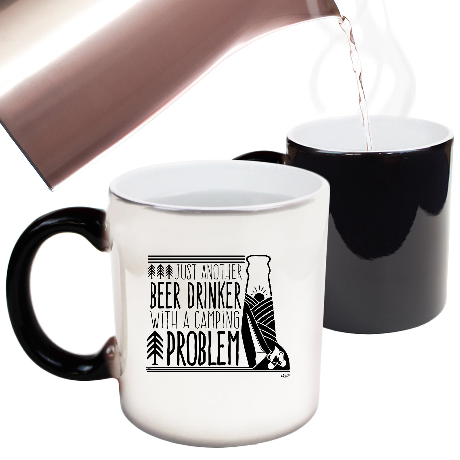 Beer Drinker With A Camping Problem - Funny Colour Changing Mug